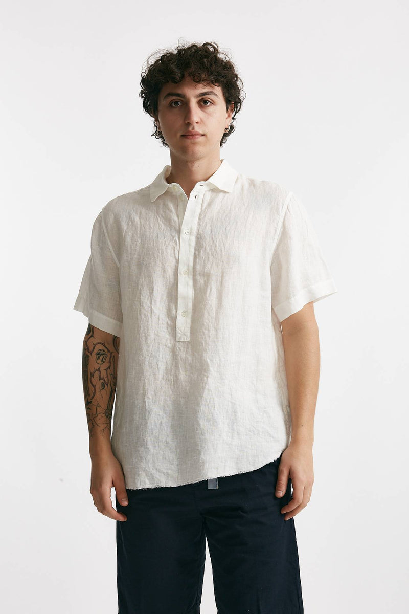 camicia in lino bianco men Grifoni