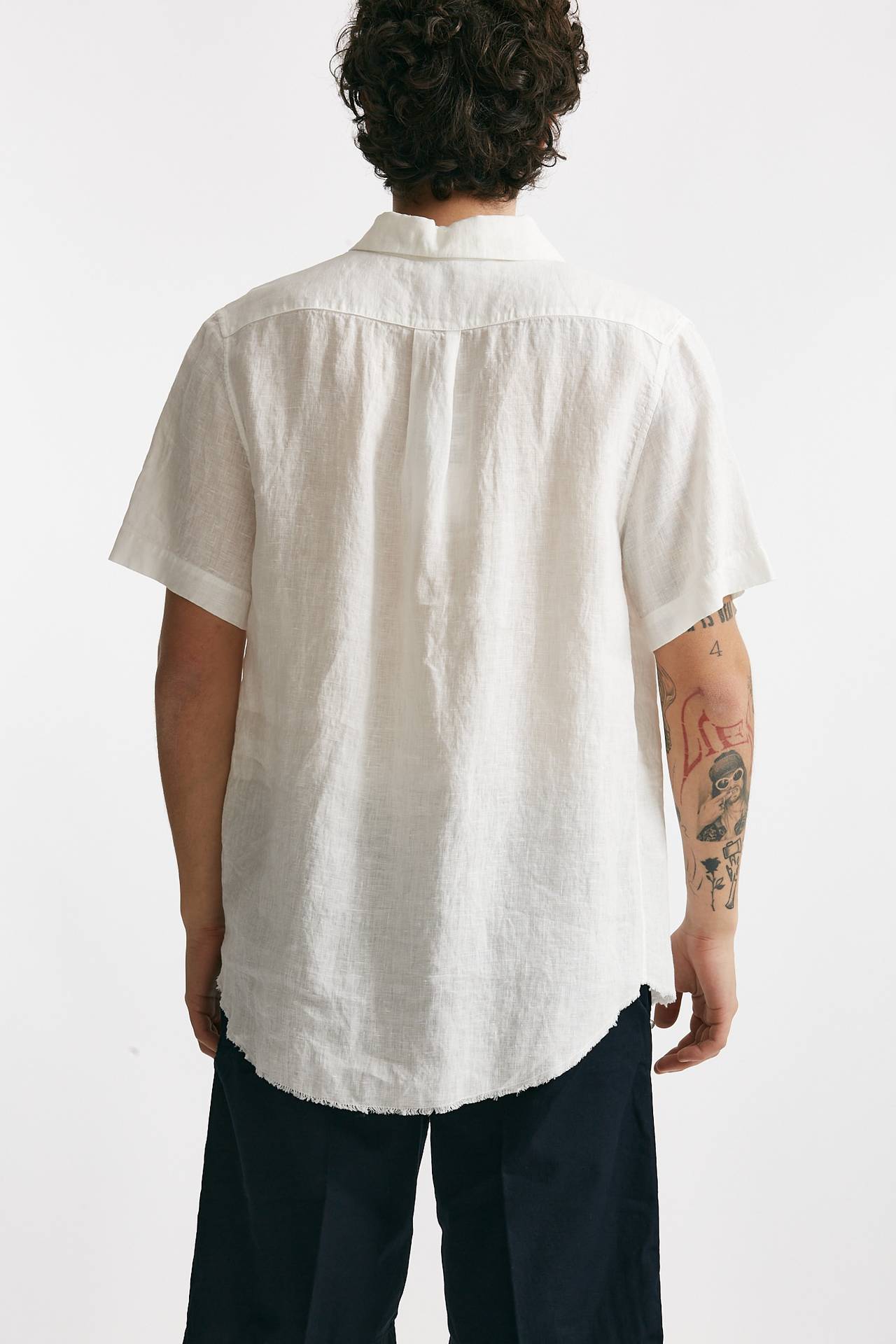 camicia in lino bianco men Grifoni - 3