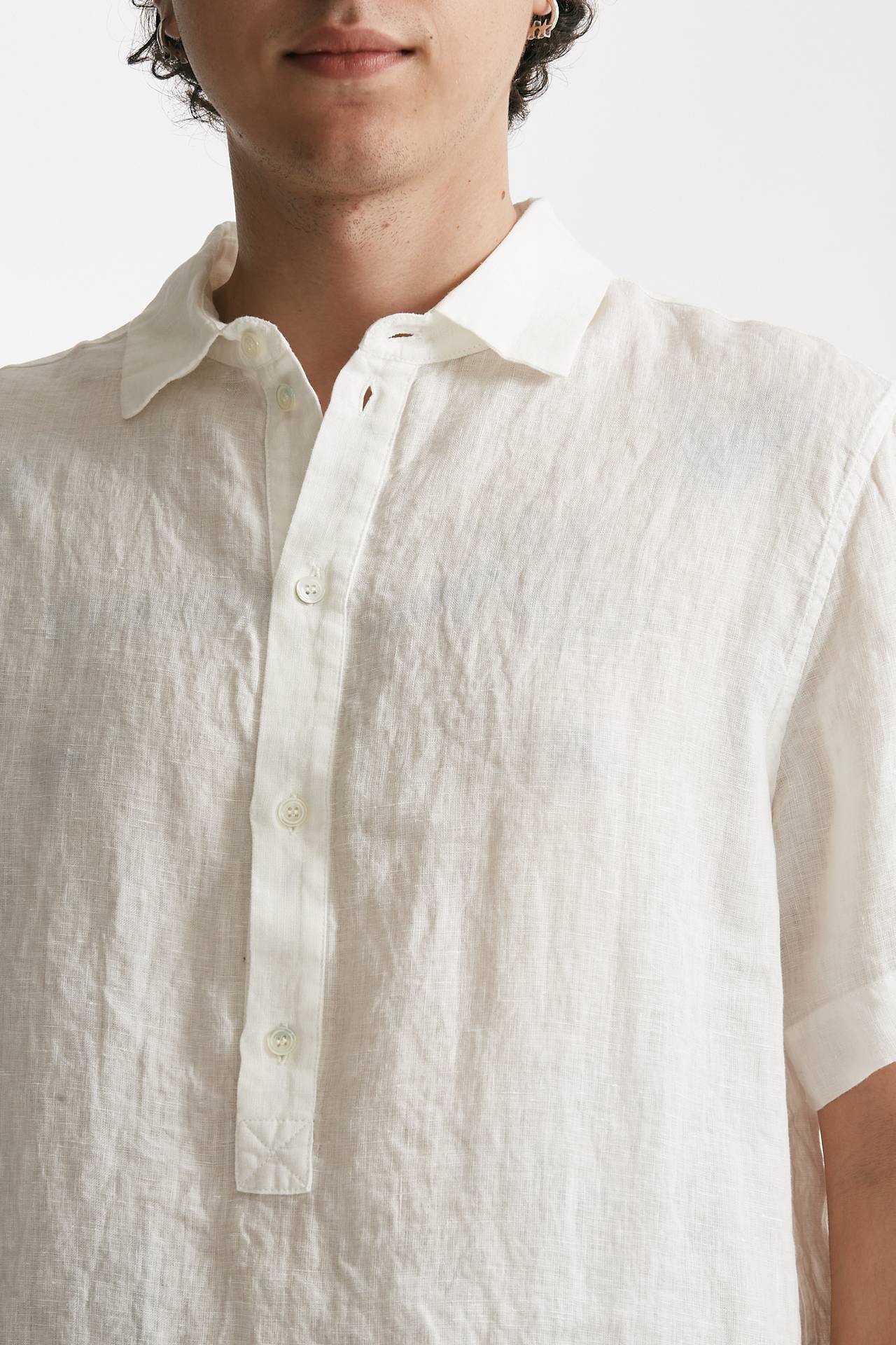 camicia in lino bianco men Grifoni - 5