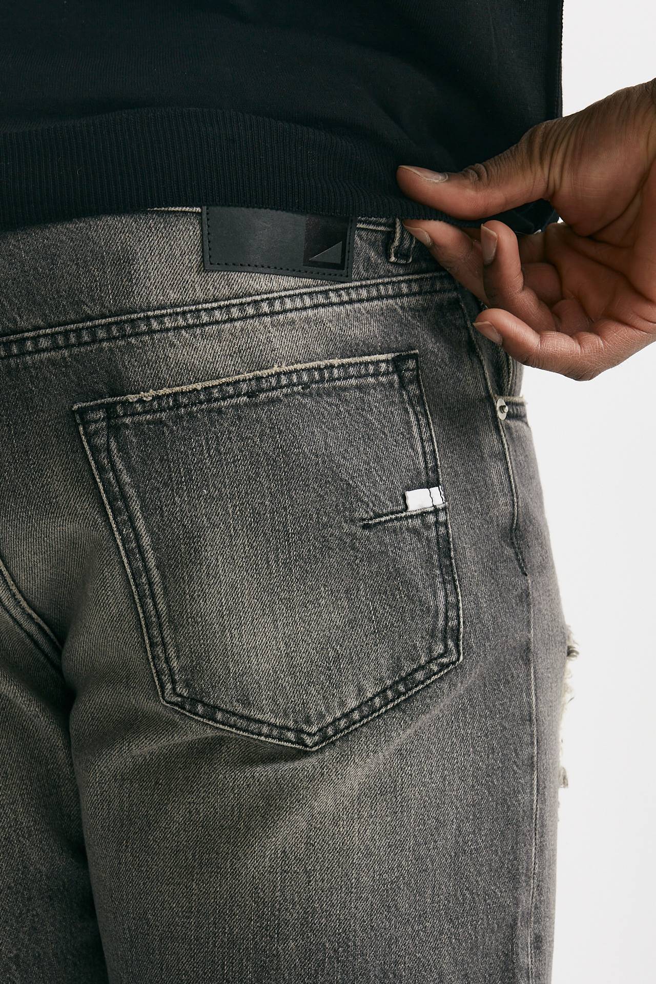 jeans arrow cotone grigio fermo stone washed men Grifoni - 7