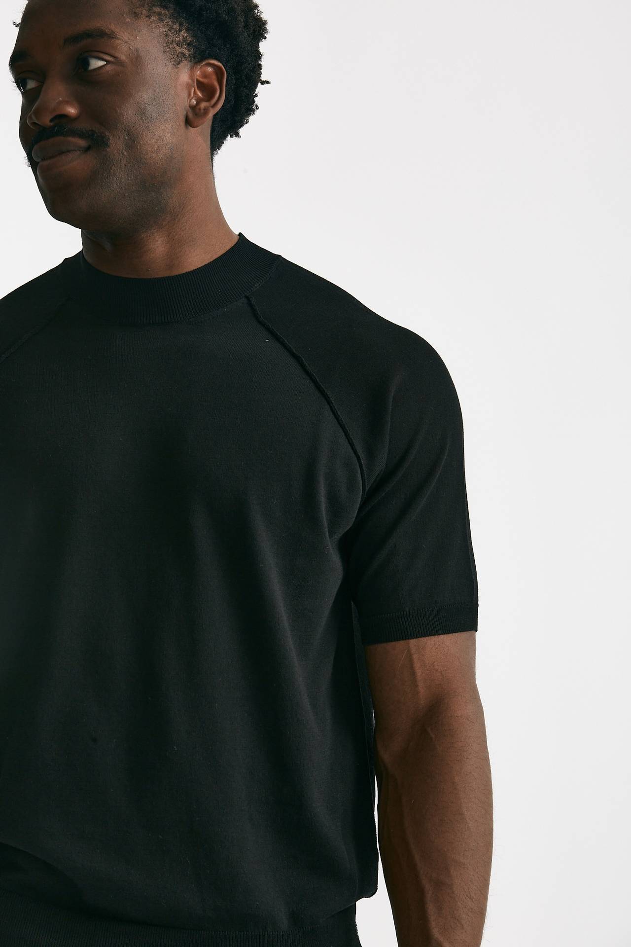 t-shirt in maglia cotone nero men Grifoni - 5