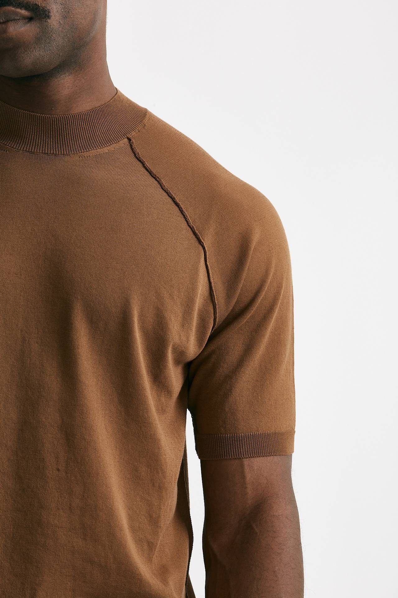 t-shirt in maglia cotone cammello men Grifoni - 5
