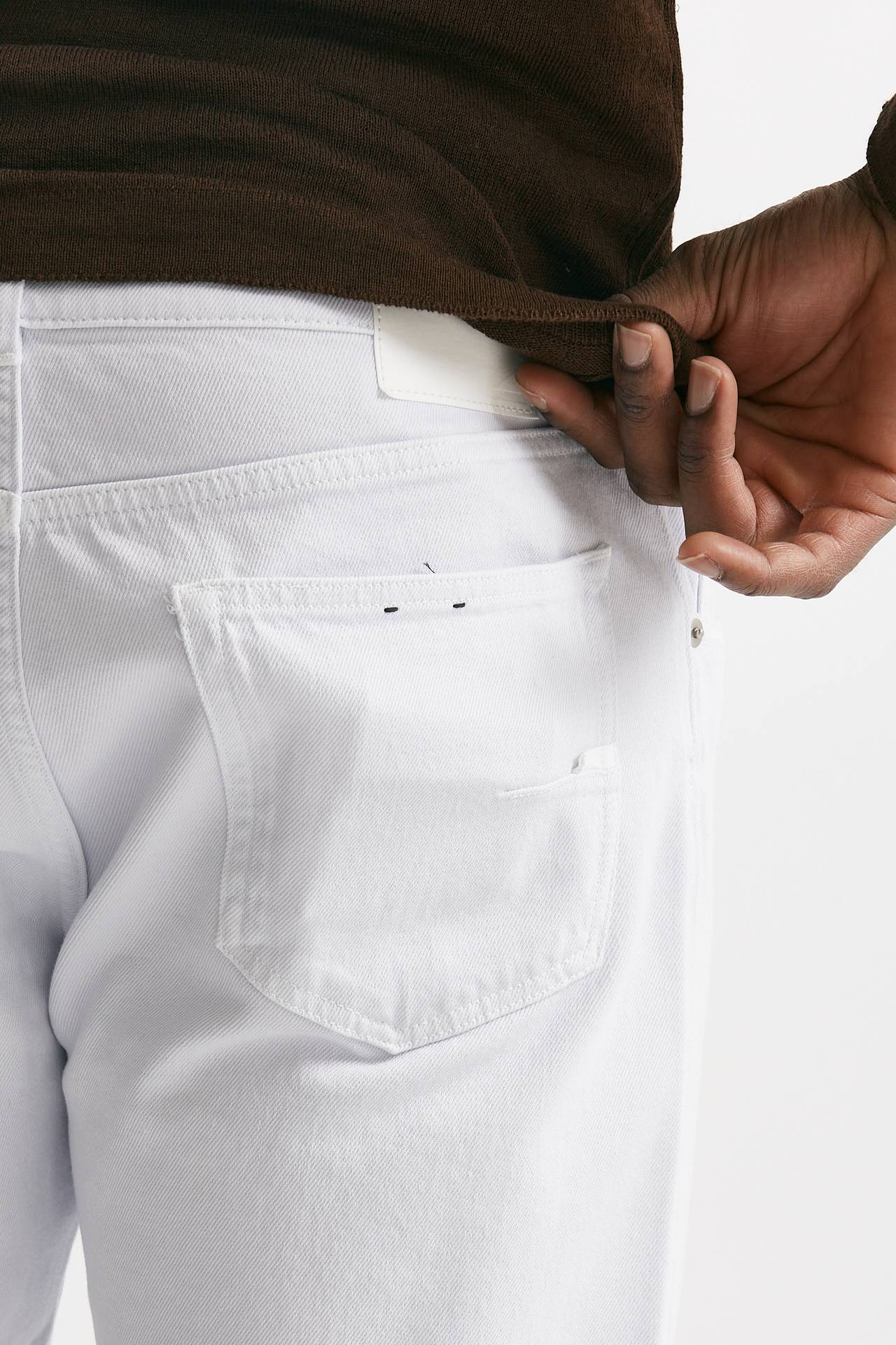 jeans bianco arrow cotone fermo stone washed men Grifoni - 7