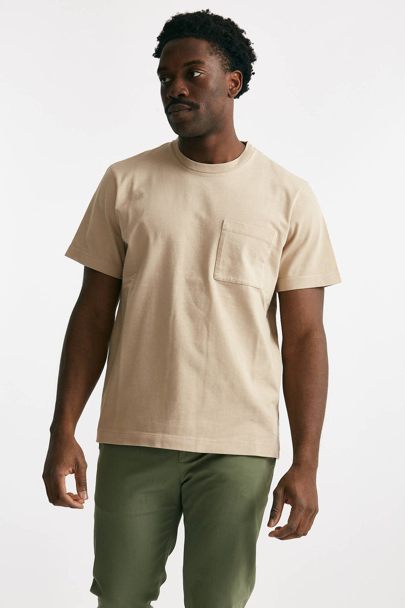 t-shirt in cotone “doppio” beige men Grifoni