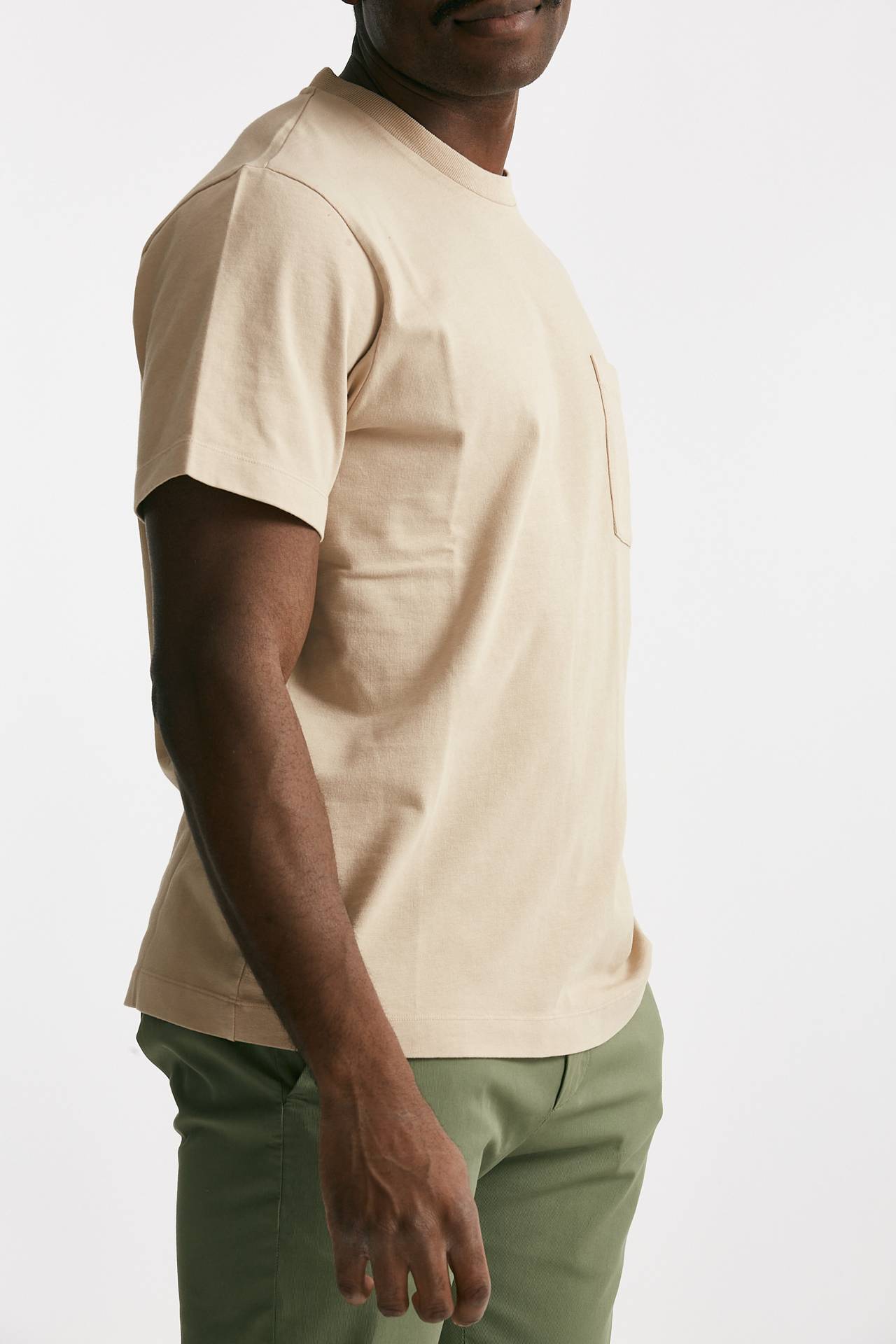 t-shirt in cotone “doppio” beige men Grifoni - 4