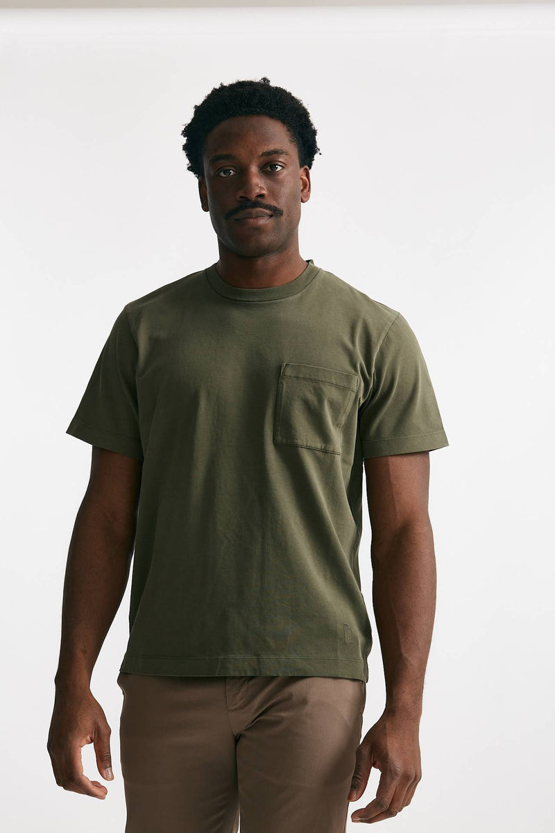 t-shirt in cotone “doppio” verde militare men Grifoni