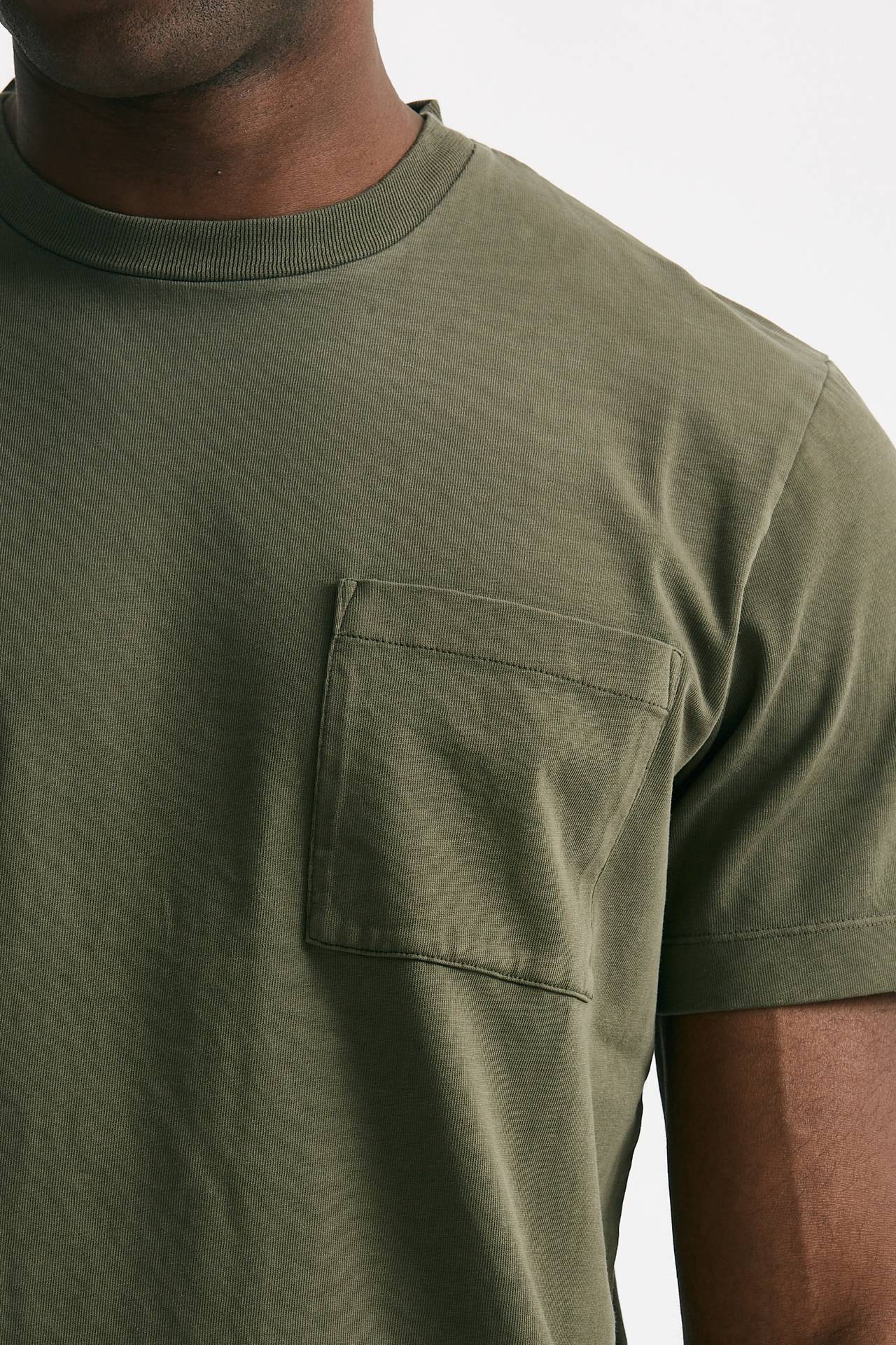 t-shirt in cotone “doppio” verde militare men Grifoni - 5