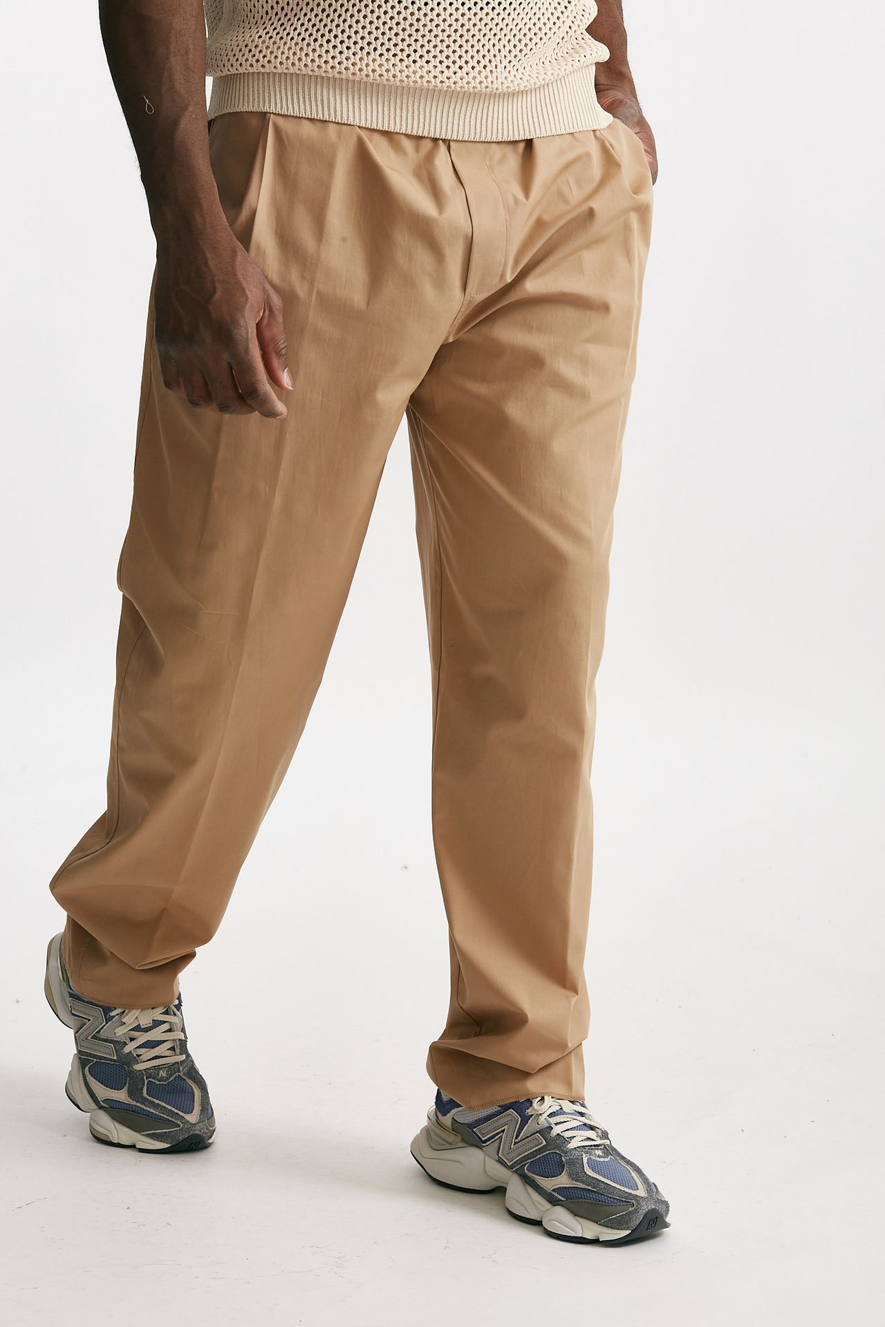 pantalone gamba ampia in cotone beige men Laneus - 4