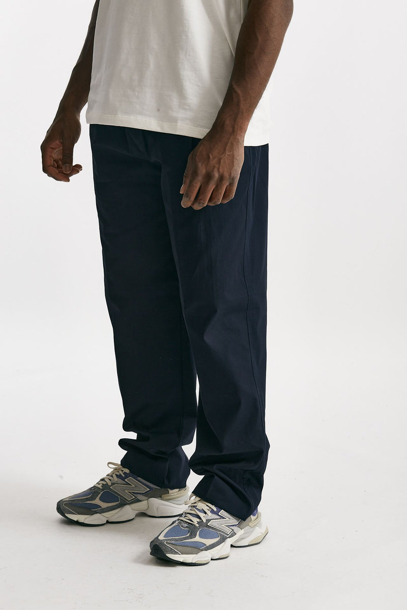 pantalone gamba ampia in cotone blu men Laneus