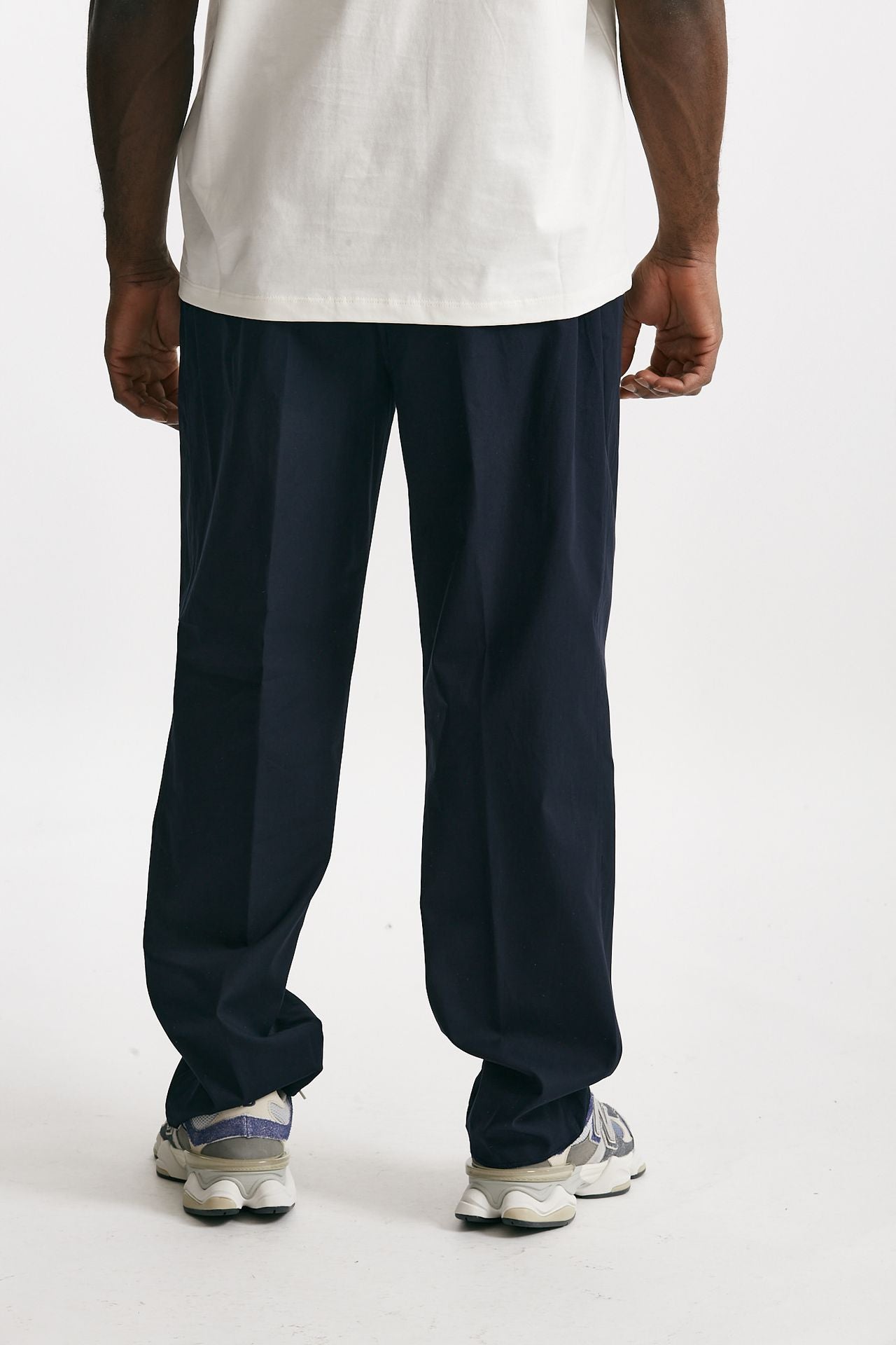 pantalone gamba ampia in cotone blu men Laneus - 3