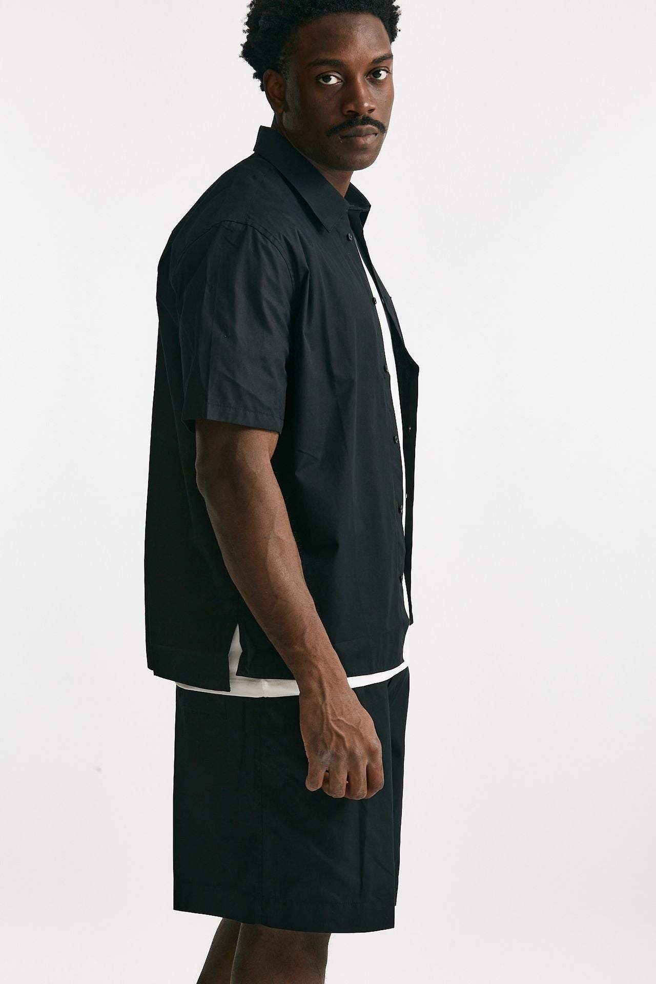 camicia in cotone nero men Laneus - 4