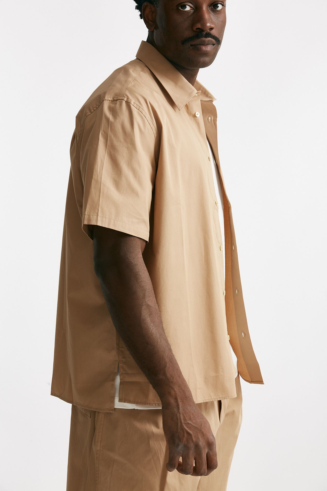 camicia in cotone beige men Laneus - 4