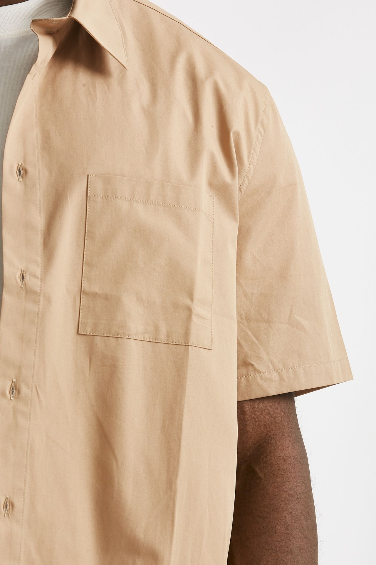 camicia in cotone beige men Laneus - 5