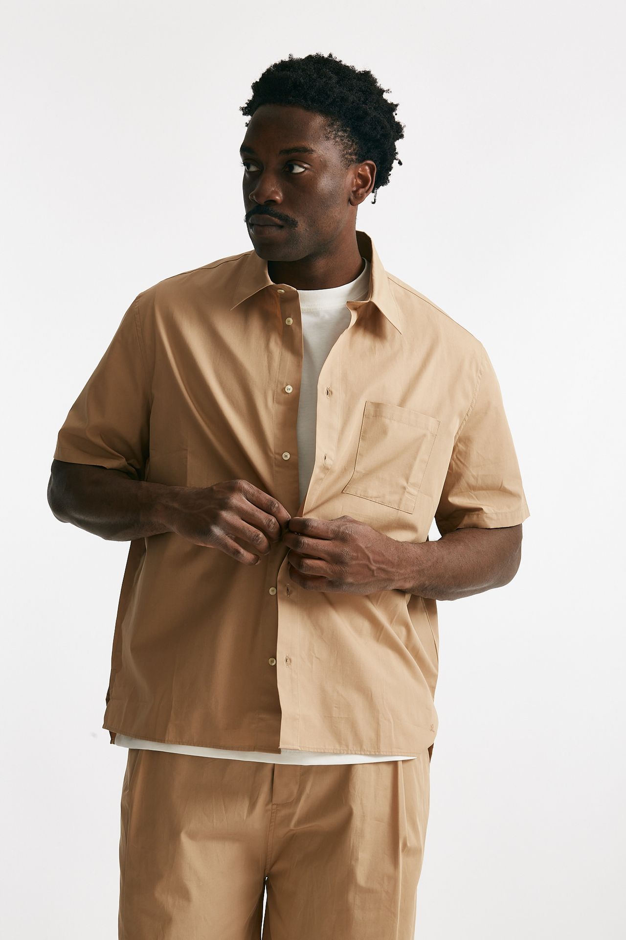 camicia in cotone beige men Laneus - 6