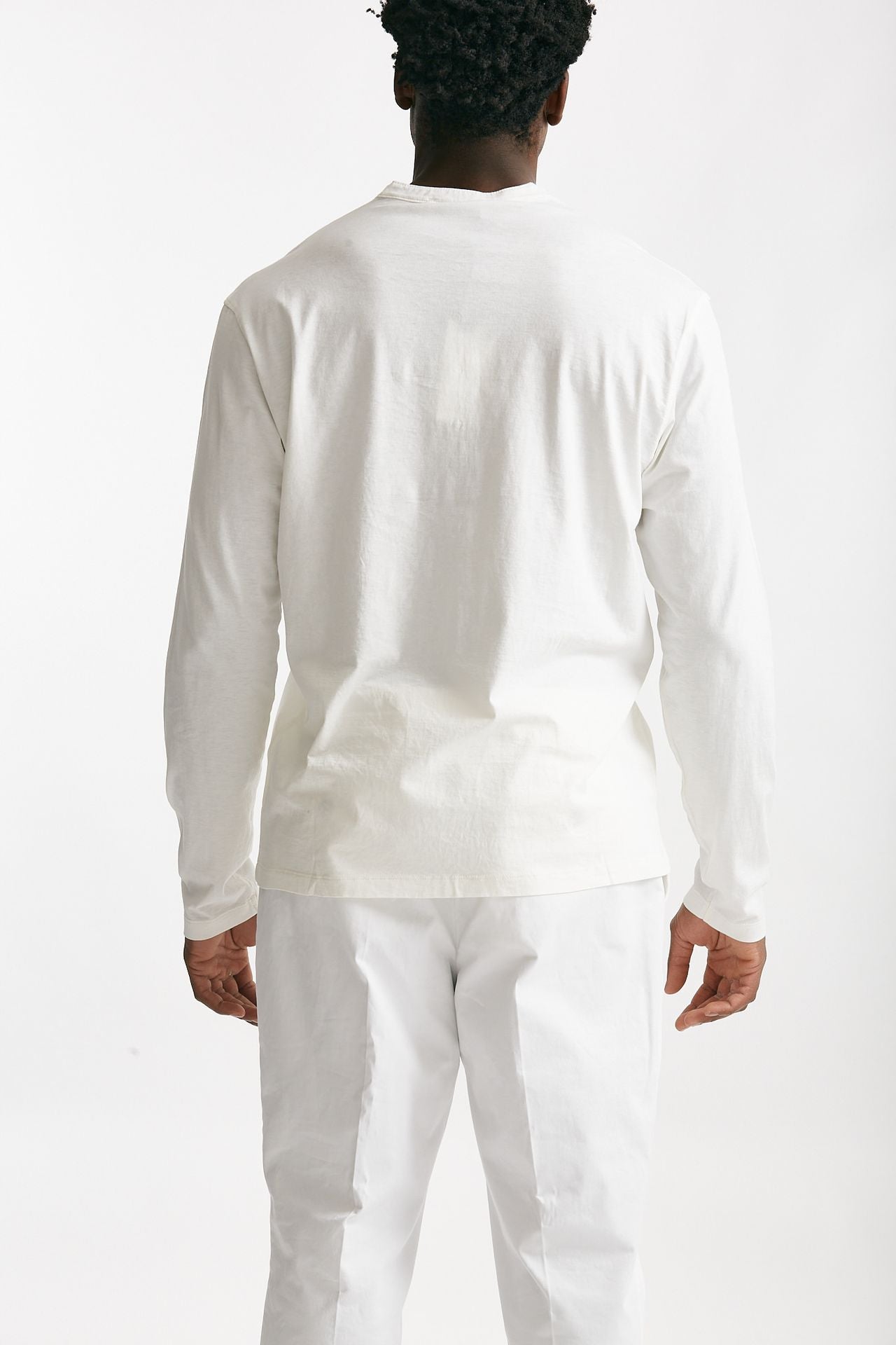 serafino in cotone e seta bianco men Laneus - 3