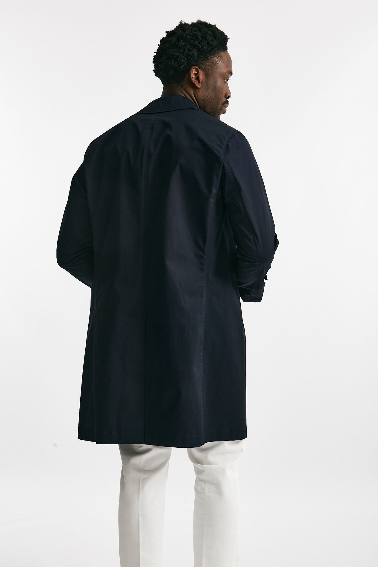 soprabito in cotone stretch blu men Lardini - 3