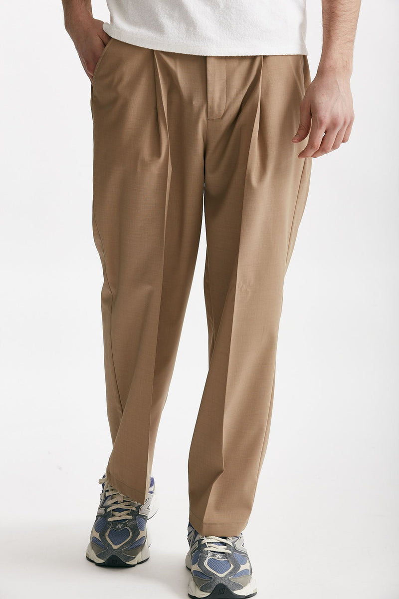 pantalone poliestere e lana stretch beige men Marsēm