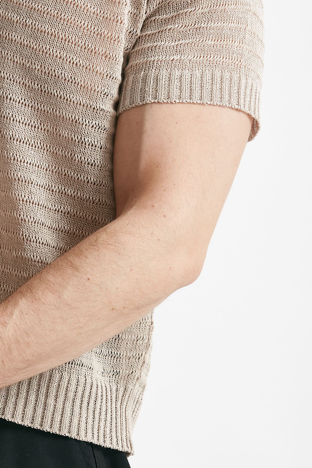 polo in maglia lino poliammide tortora men Marsēm - 6