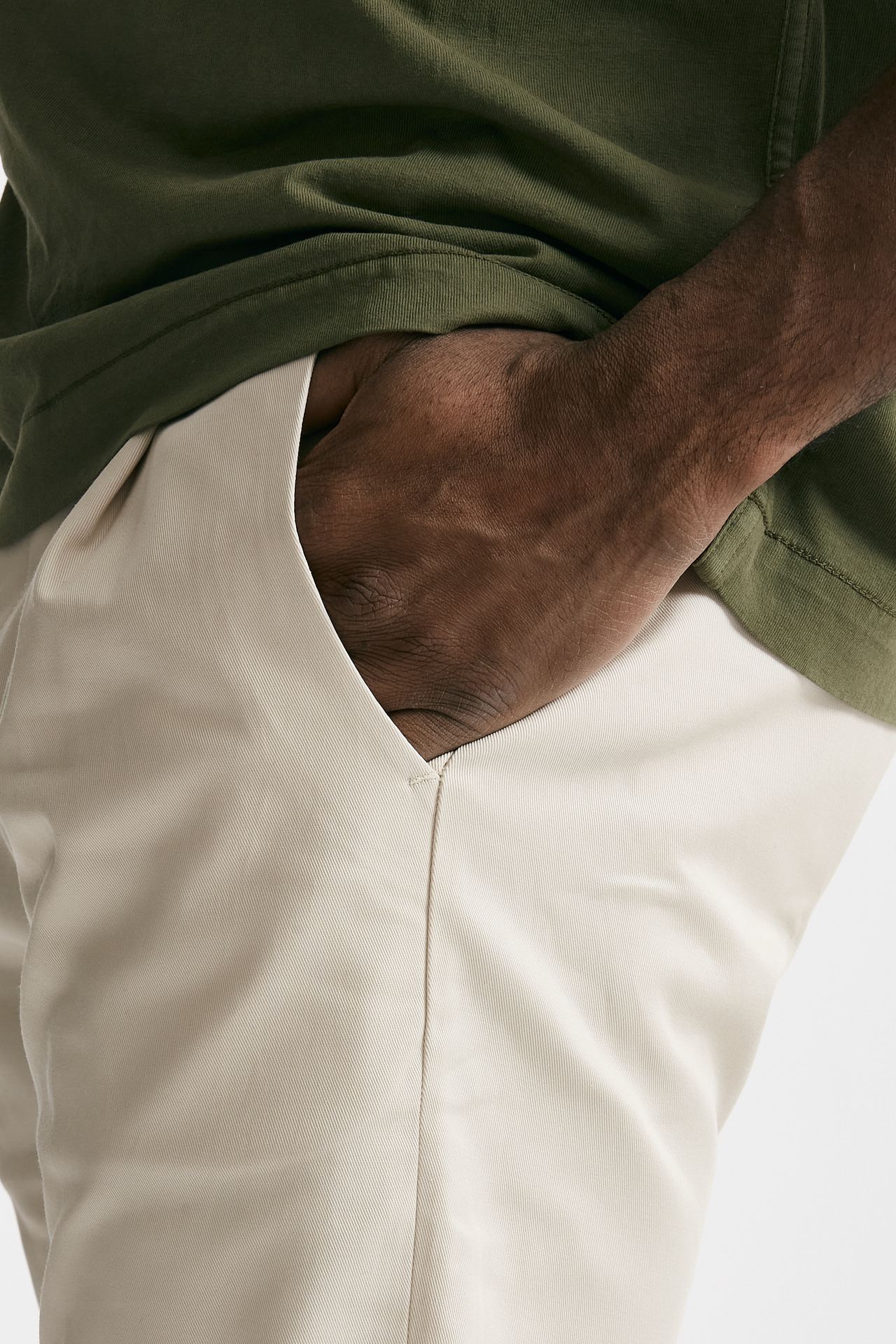 pantalone chino fold 2 in cotone ghiaccio men Nine in the morning - 6