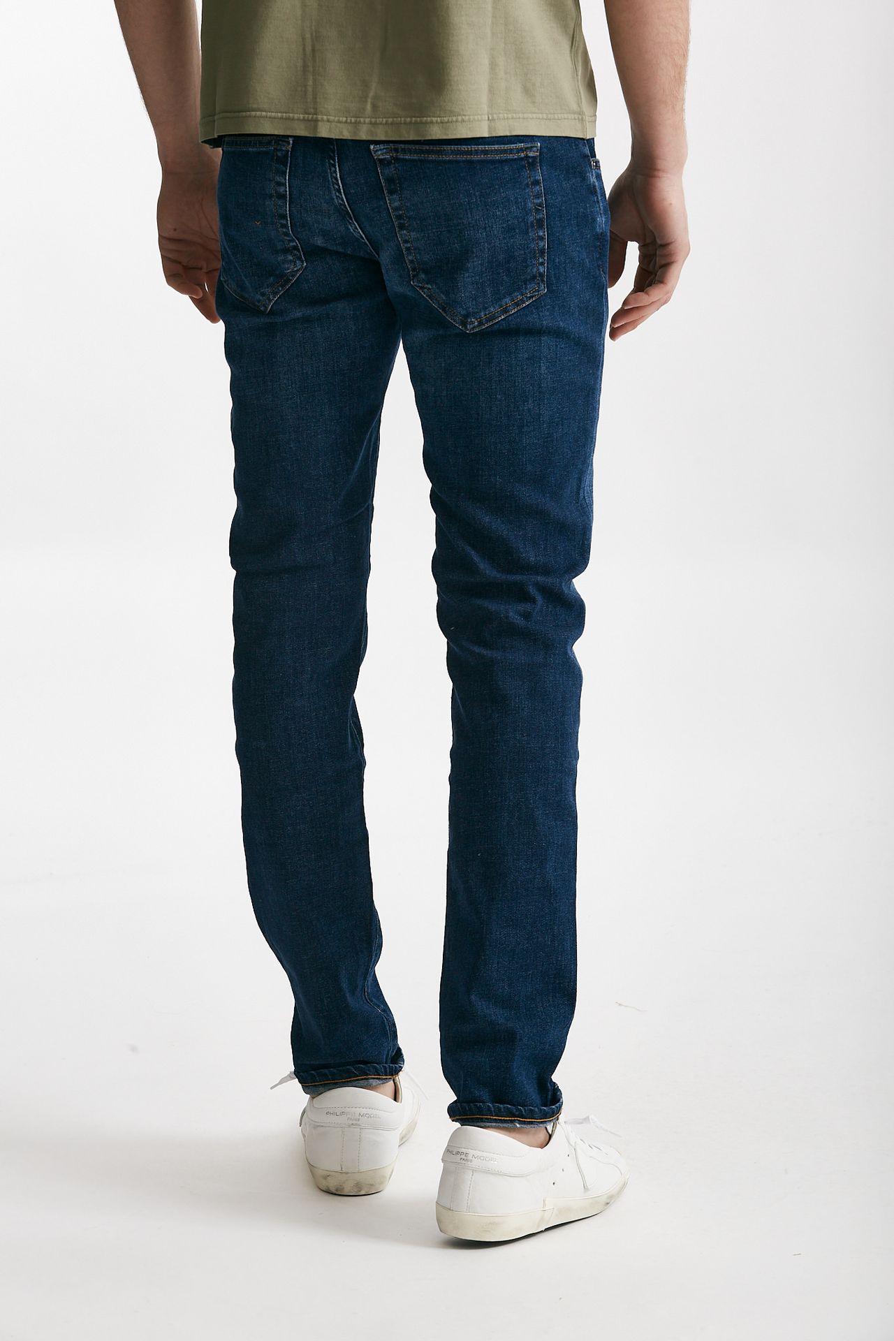 jeans swing lavaggio scuro stone washed men Pt torino - 3