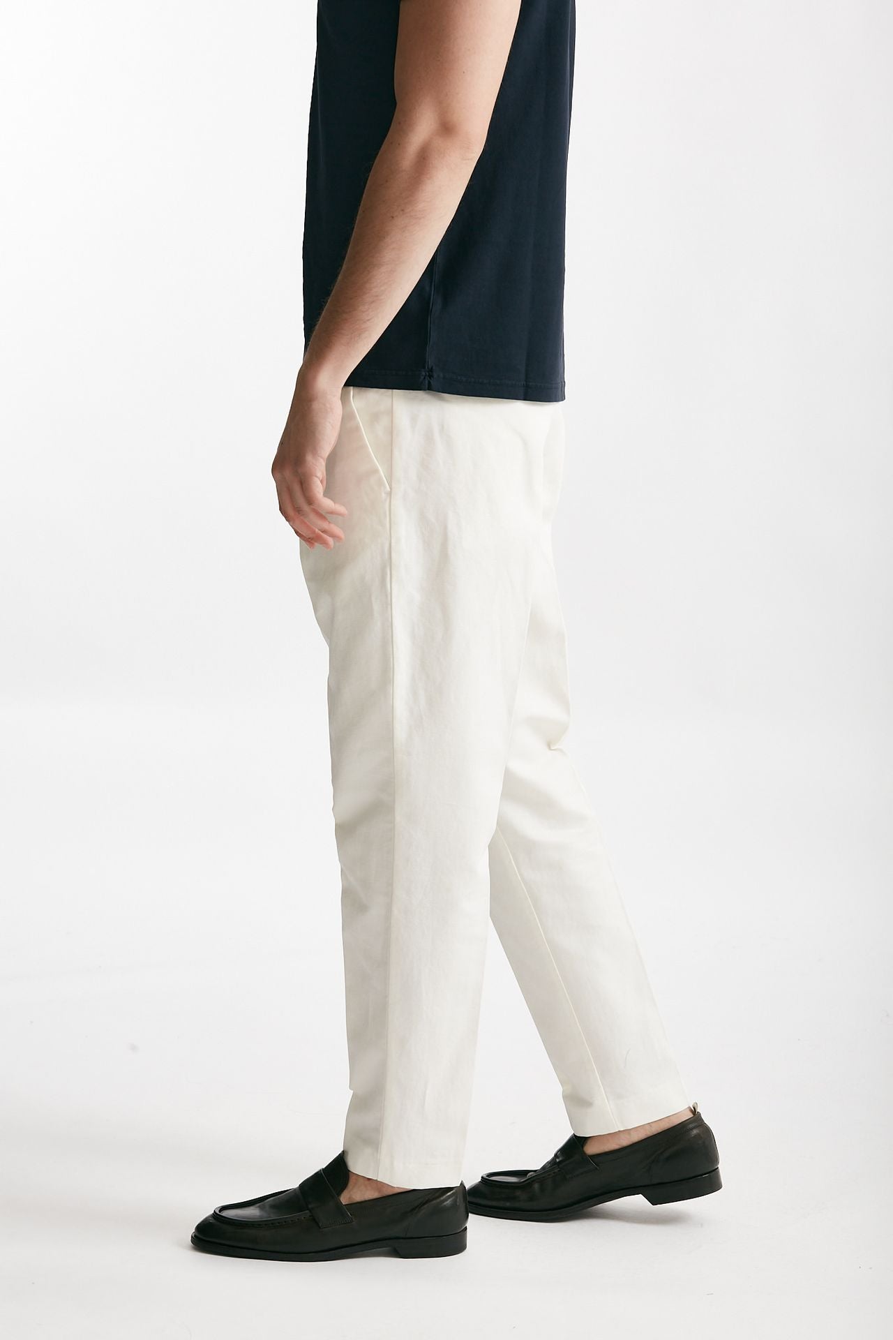 pantalone edge-rebel in cotone e lino bianco men Pt torino - 2