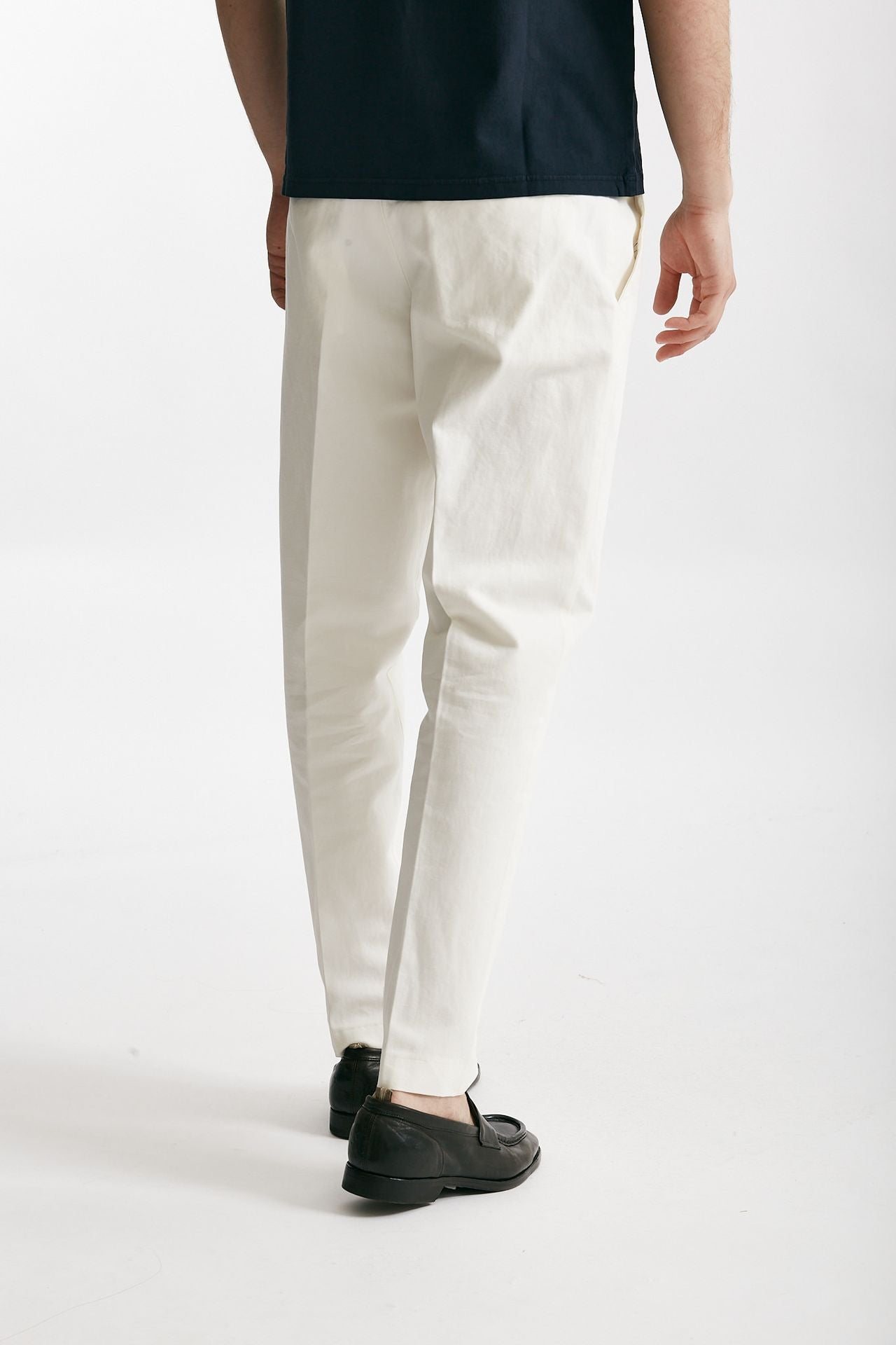 pantalone edge-rebel in cotone e lino bianco men Pt torino - 3