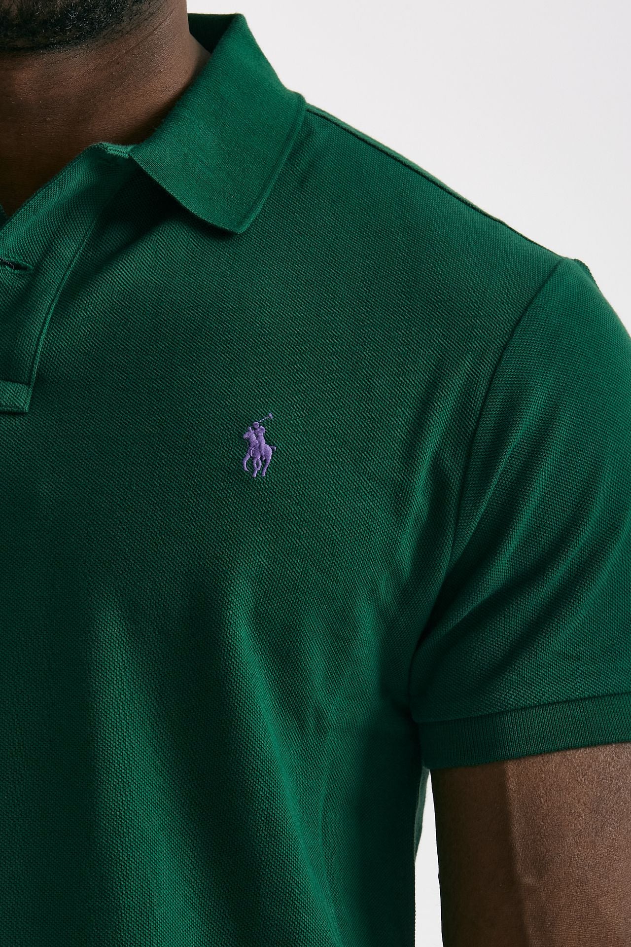 polo in cotone piquet verde men Polo ralph lauren - 5