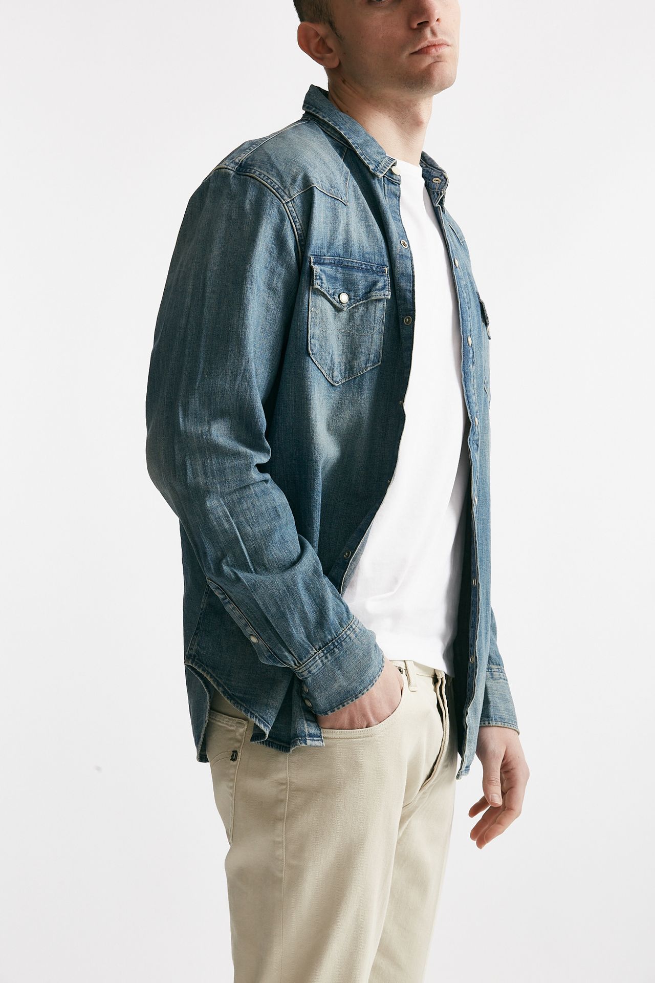 camicia in cotone denim chiaro men Polo ralph lauren - 4