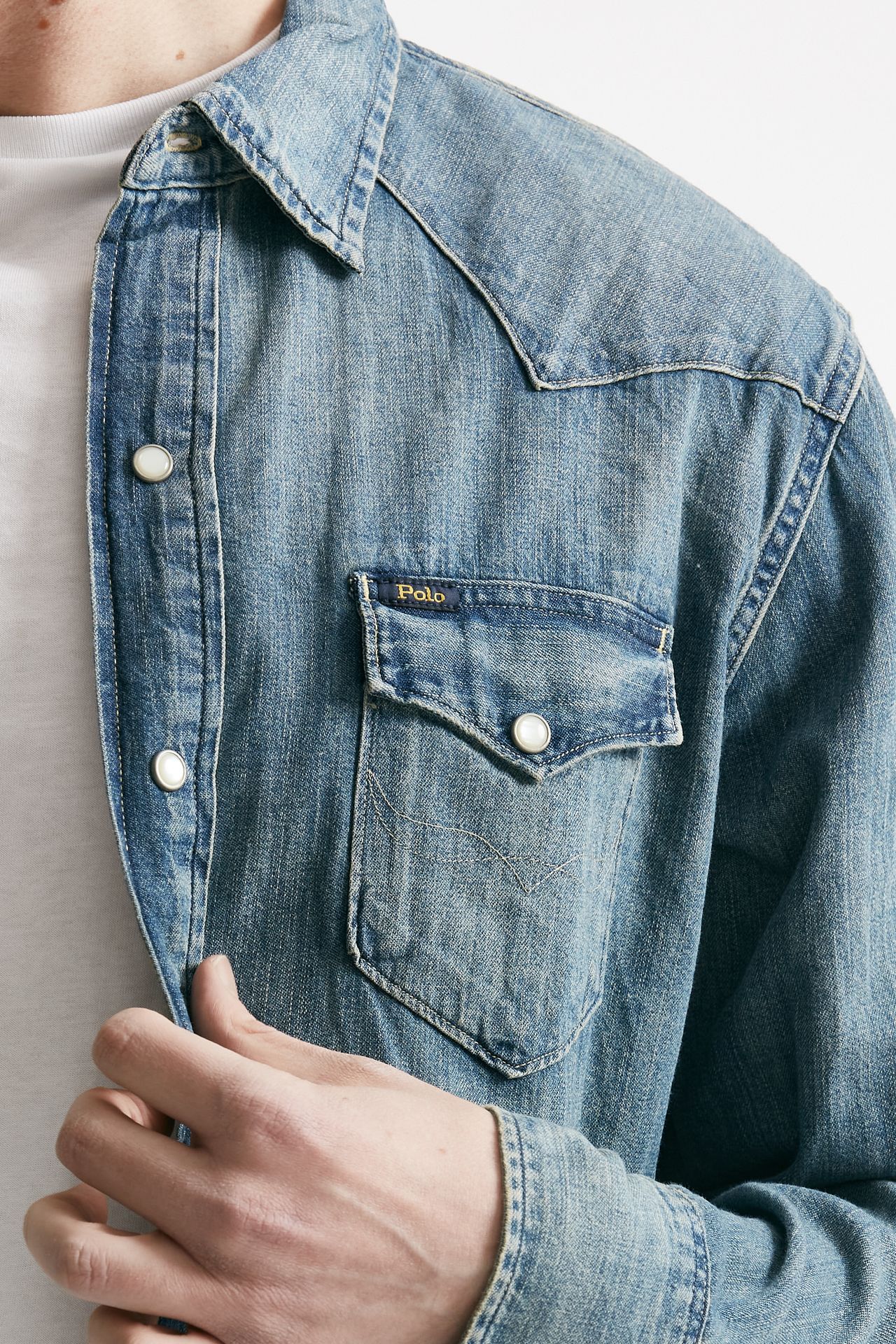 camicia in cotone denim chiaro men Polo ralph lauren - 6