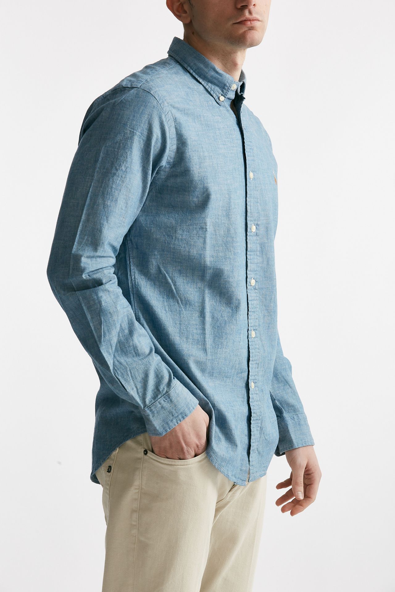 camicia in cotone chambray denim men Polo ralph lauren - 4