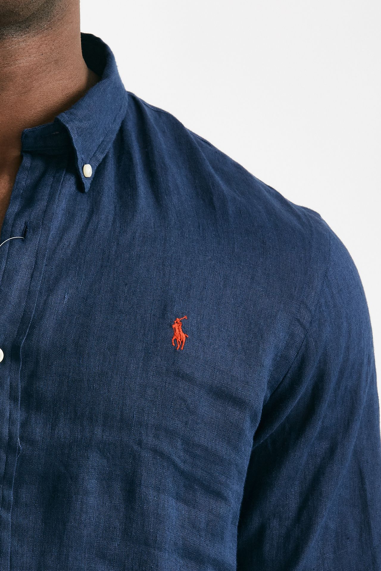 camicia in lino blu men Polo ralph lauren - 5