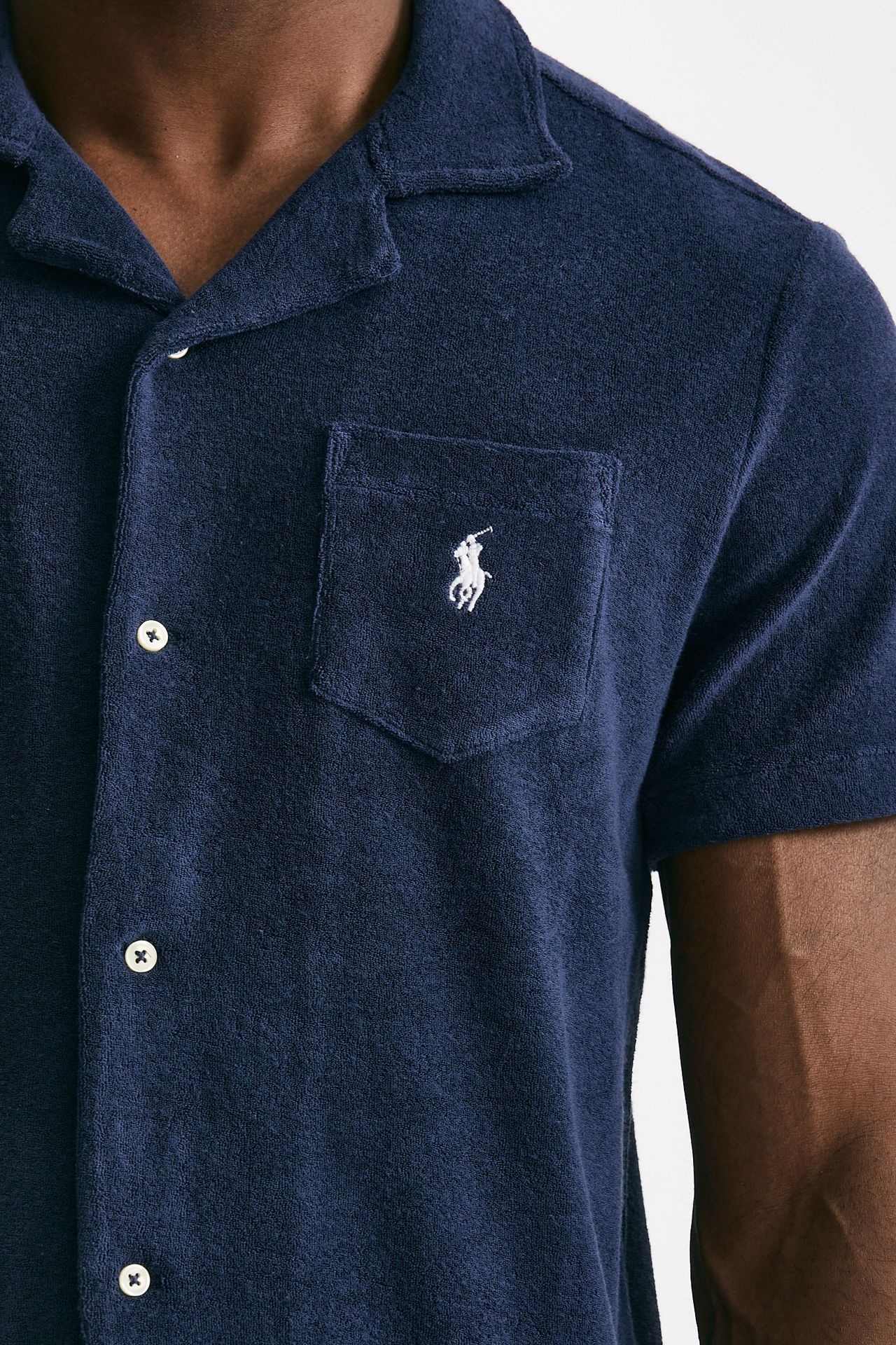 polo in cotone e poliestere blu men Polo ralph lauren - 5