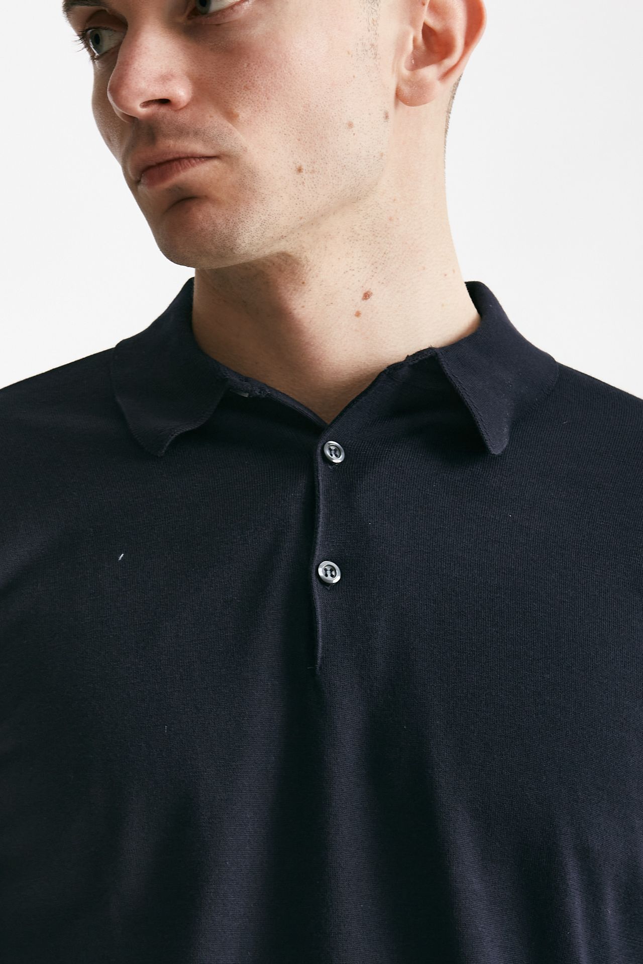 polo reid in cotone sea island blu men John smedley - 5