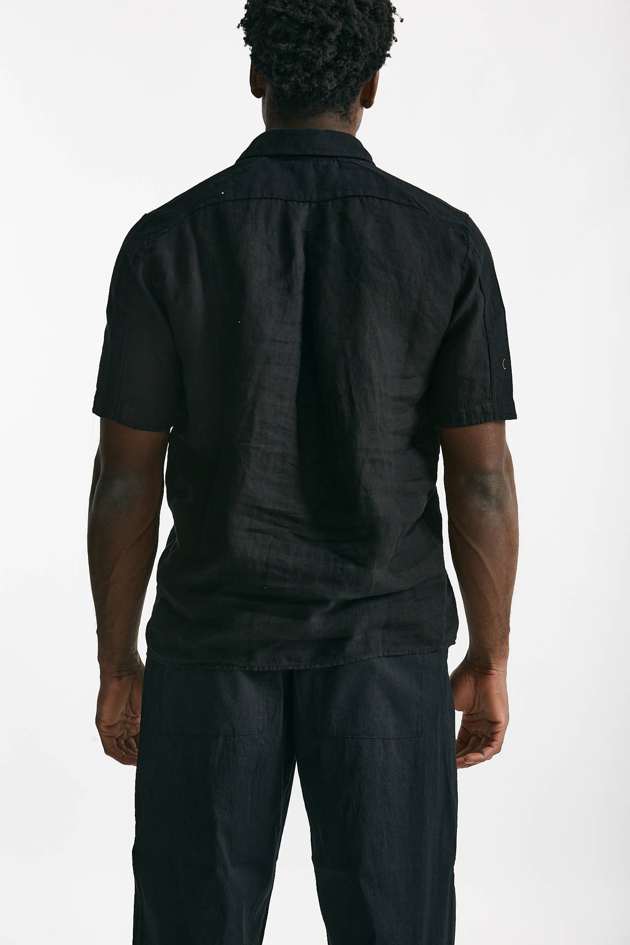 camicia in lino nero men Transit uomo - 3