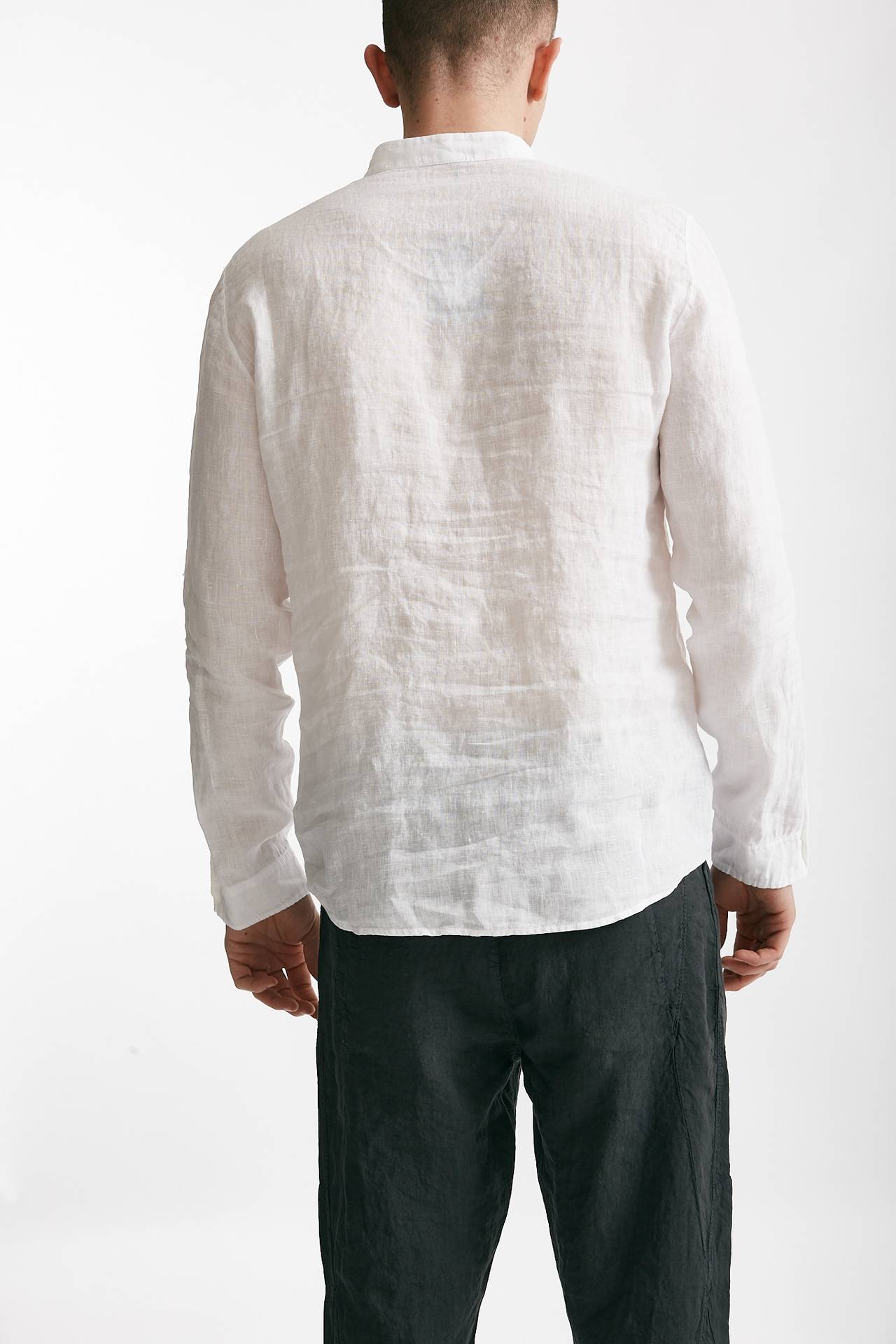 camicia in lino bianco men Transit uomo - 3