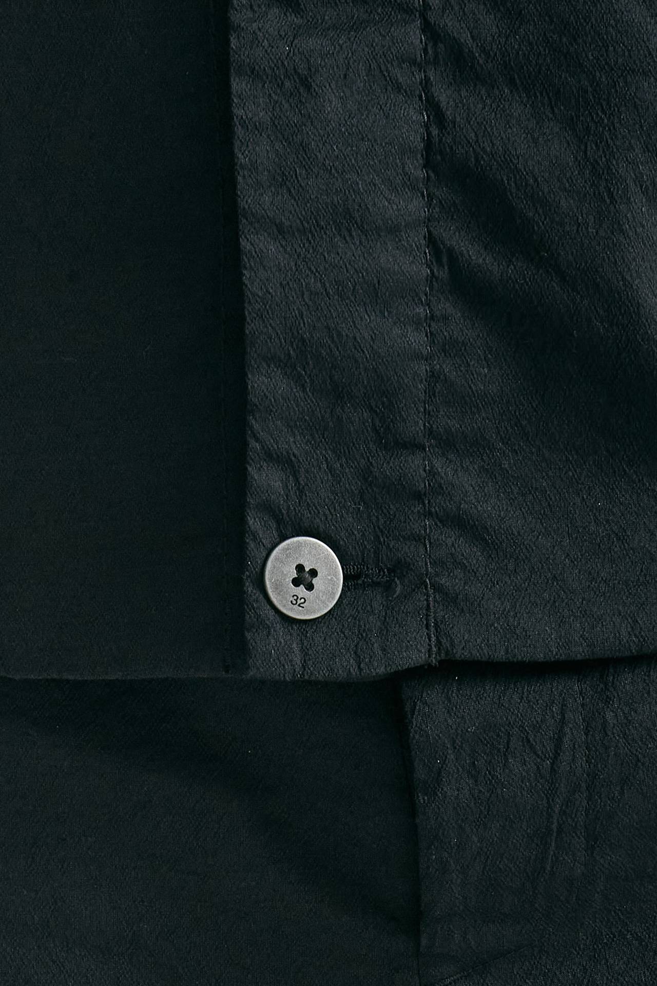 overshirt in lino cotone e poliestere nero men Transit uomo - 7