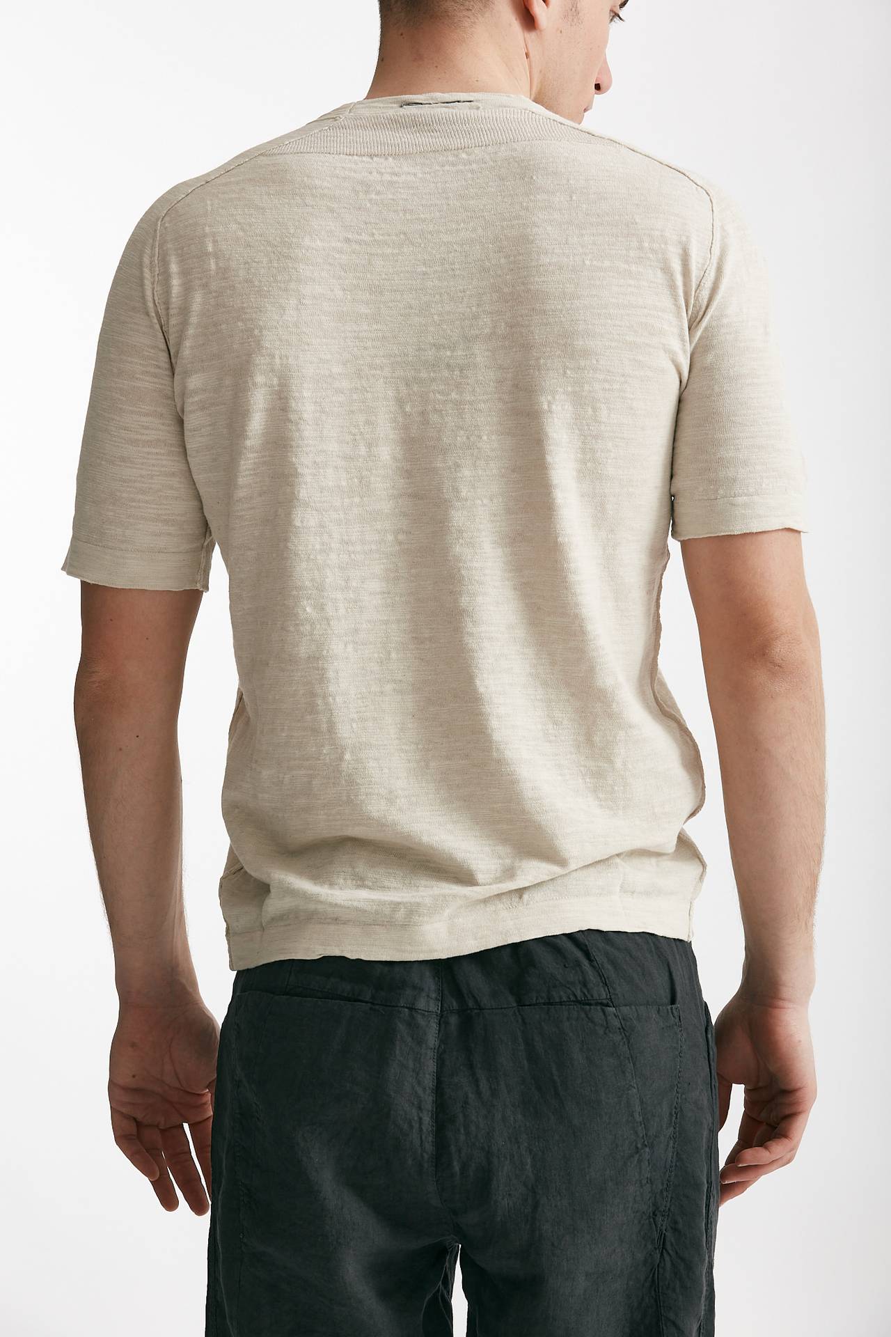 t shirt in cotone beige men Transit uomo - 3