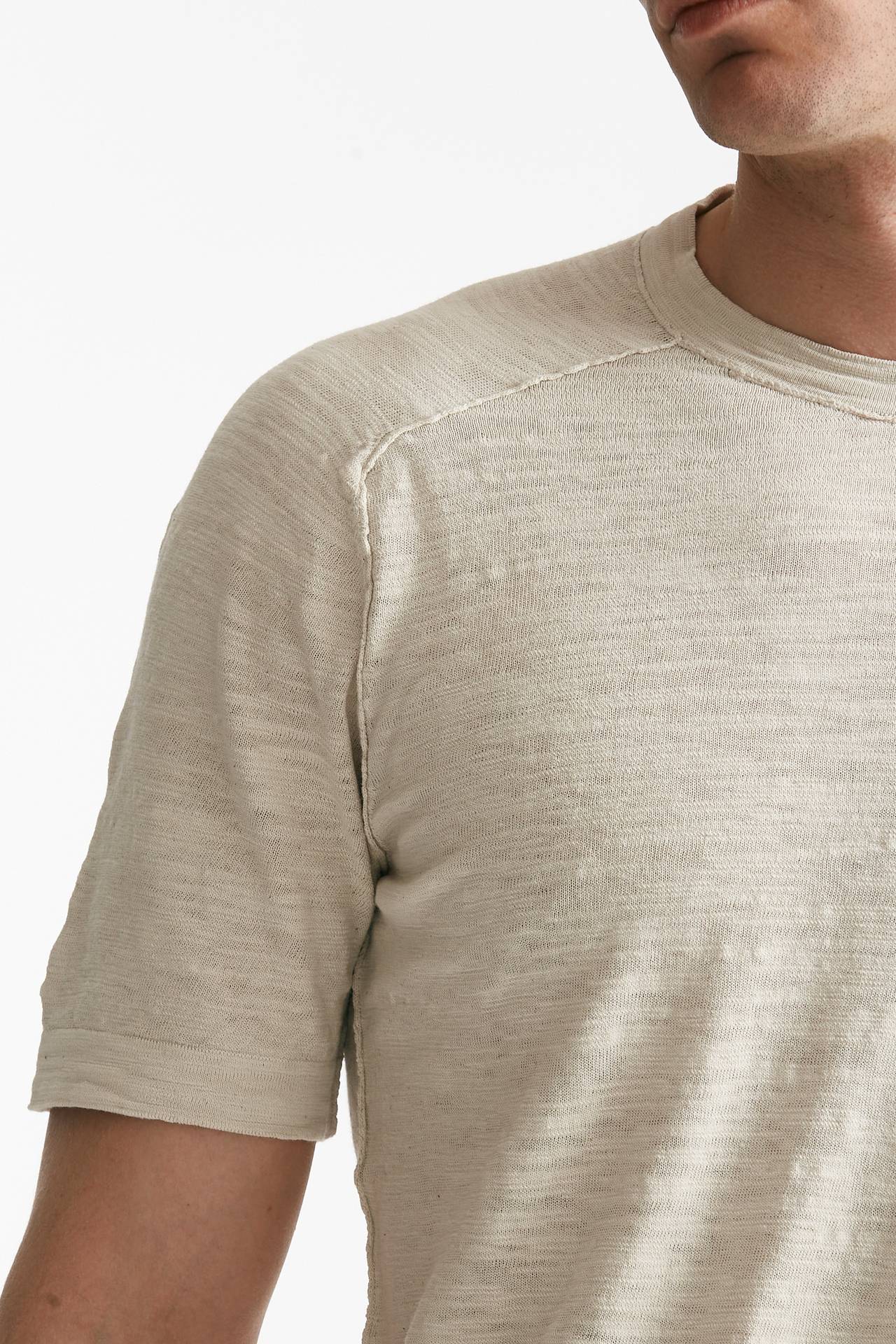 t shirt in cotone beige men Transit uomo - 5