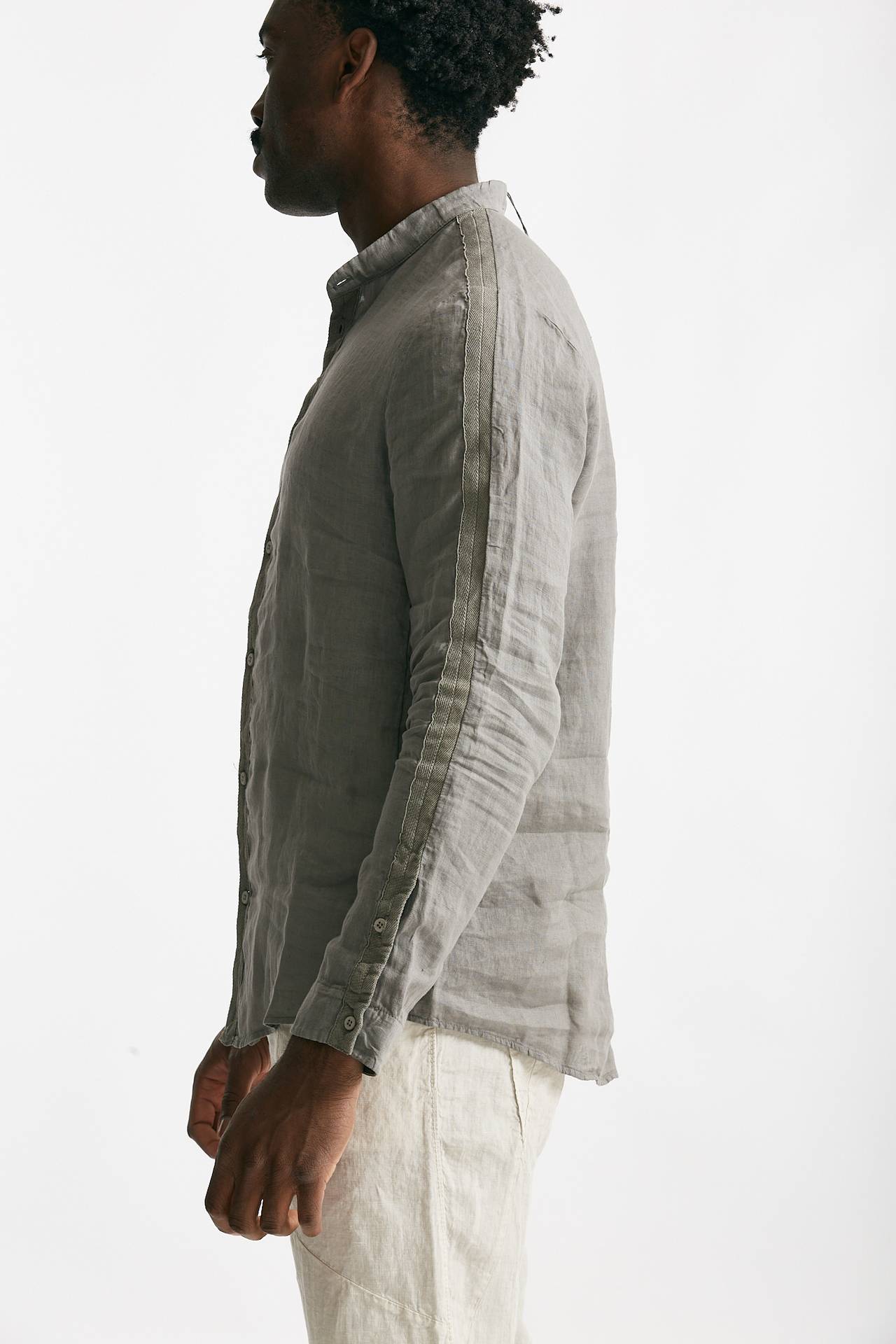 camicia in lino grigio men Transit uomo - 2