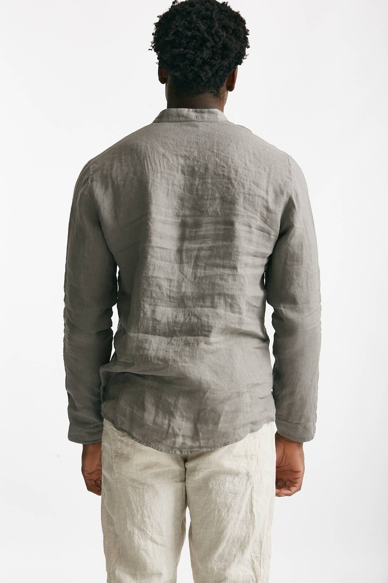 camicia in lino grigio men Transit uomo - 3