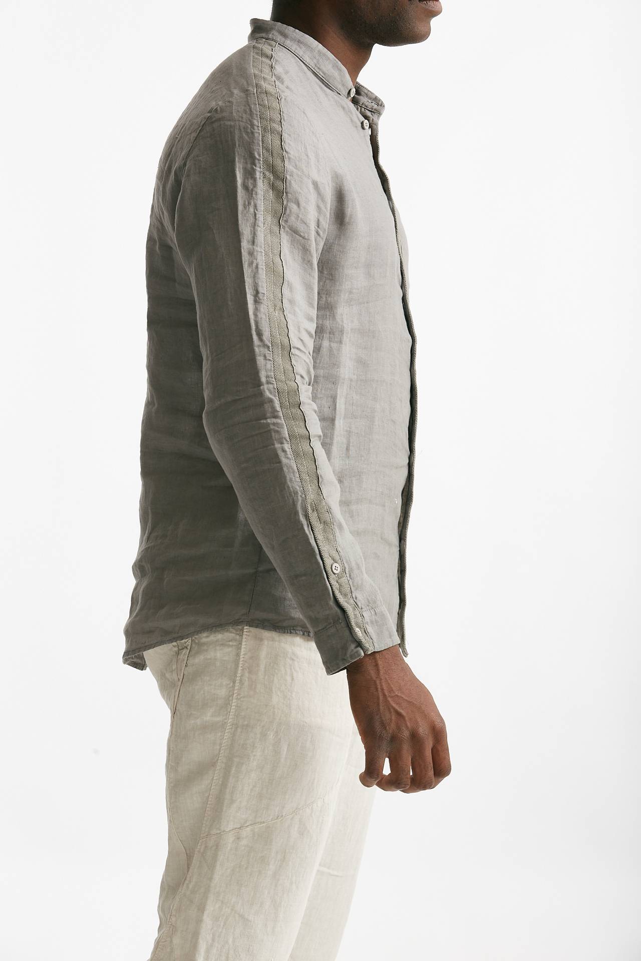 camicia in lino grigio men Transit uomo - 4