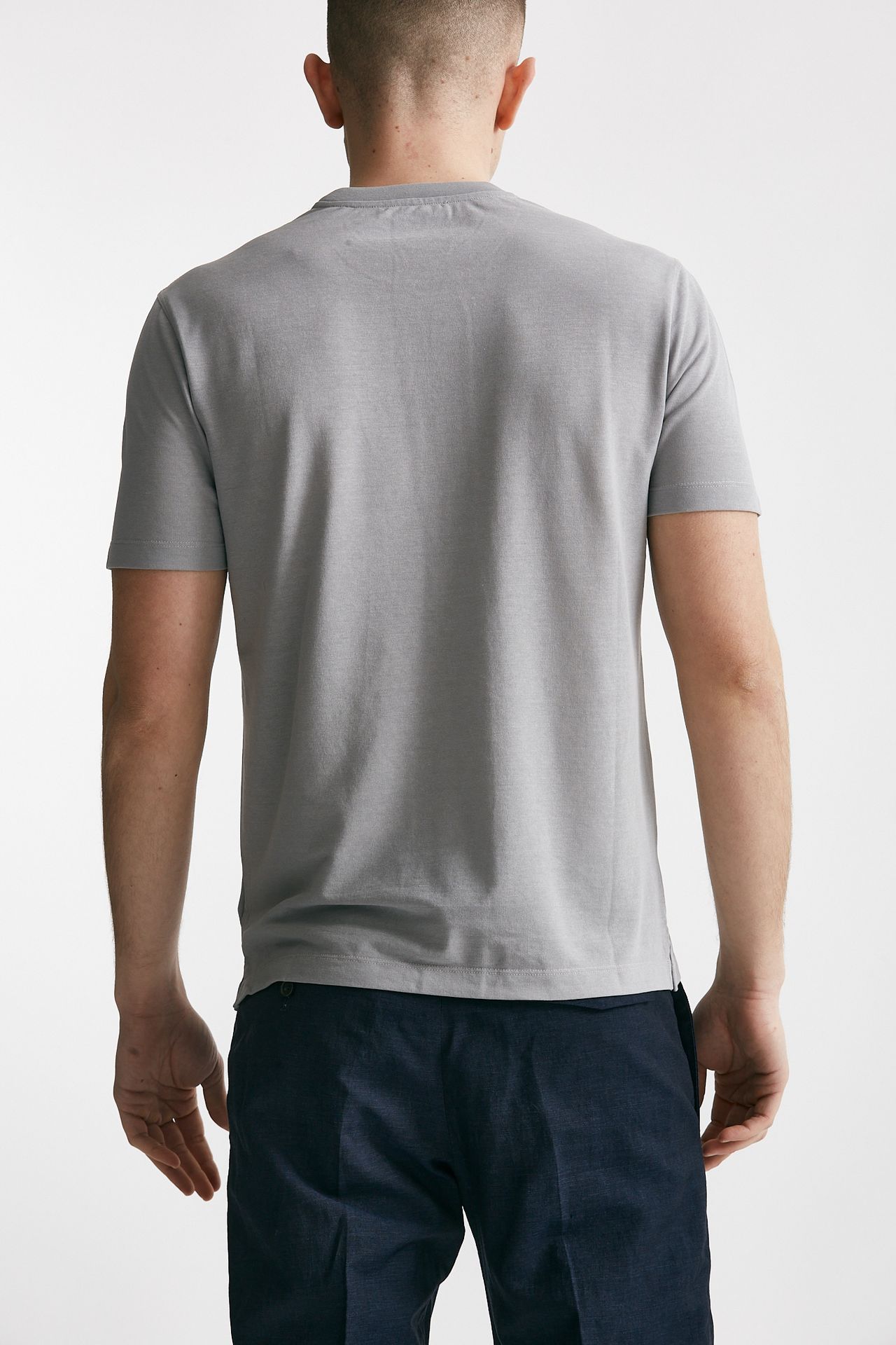 t shirt in cotone grigio icecotton men Zanone - 3
