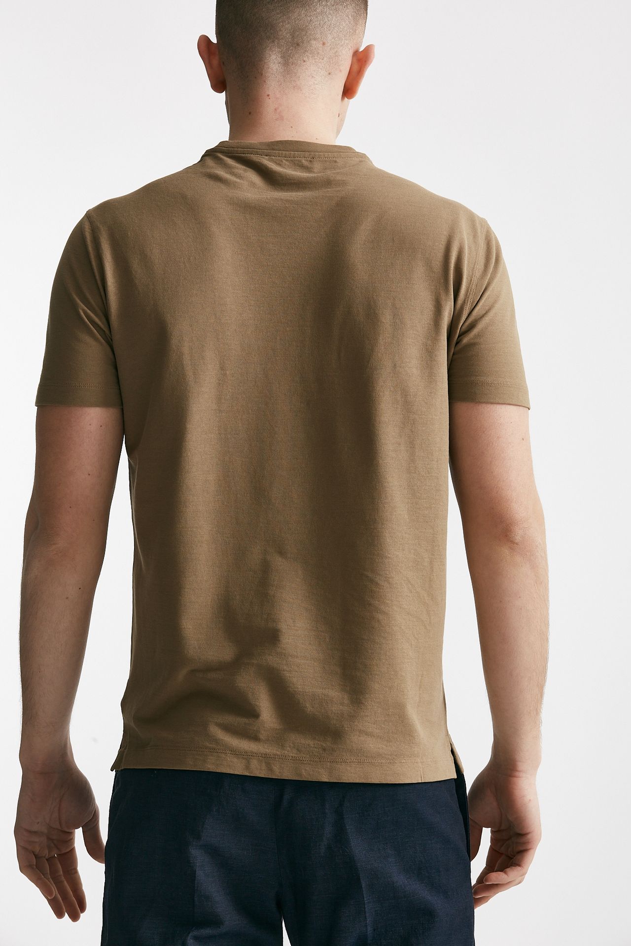 t shirt in cotone cammello icecotton men Zanone - 3