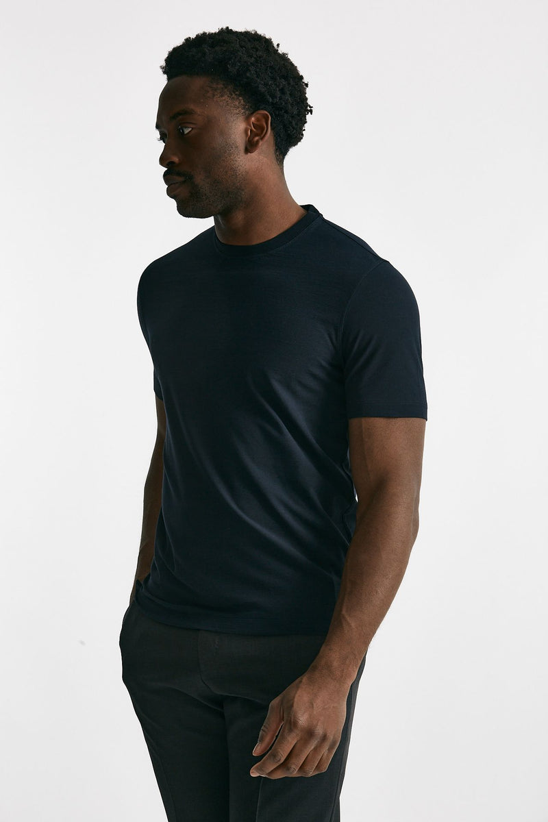 t shirt in cotone blu icecotton men Zanone