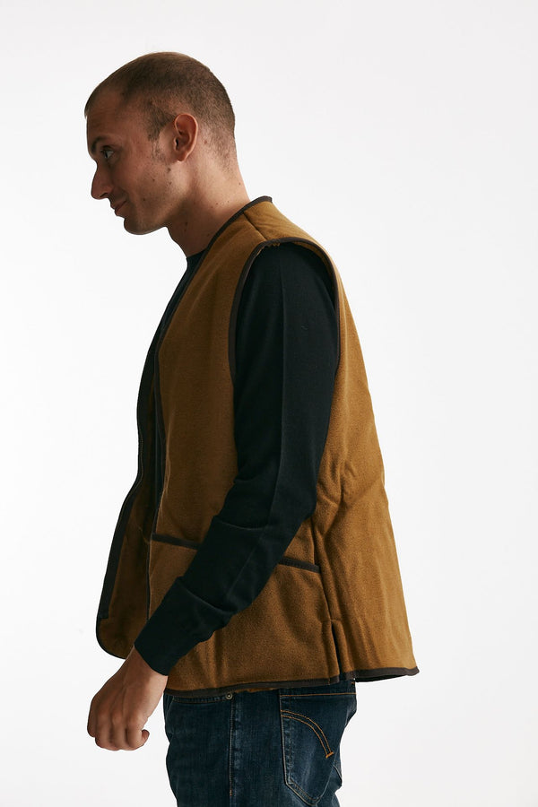 gilet in pile acrilico cammello men Barbour