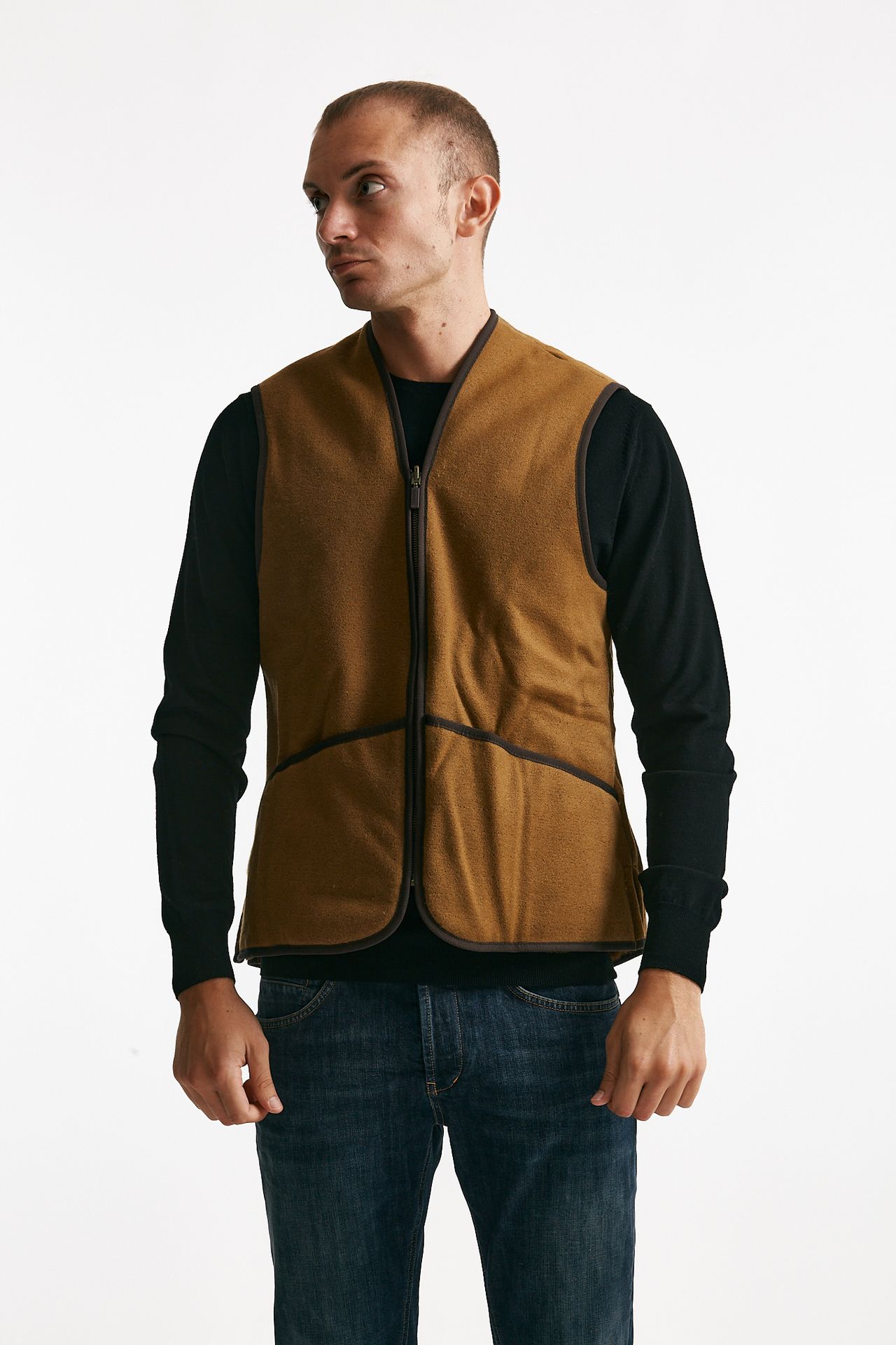 gilet in pile acrilico cammello men Barbour - 6