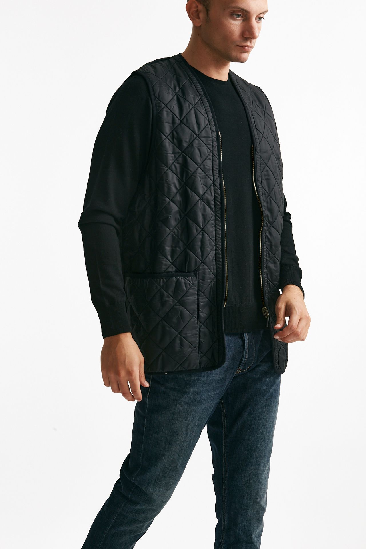 gilet polarquilt trapuntato nero men Barbour - 4