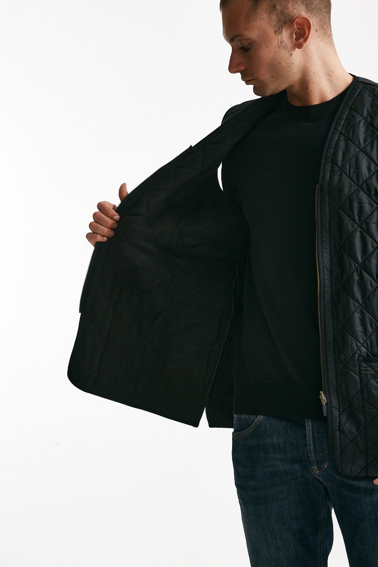 gilet polarquilt trapuntato nero men Barbour - 6