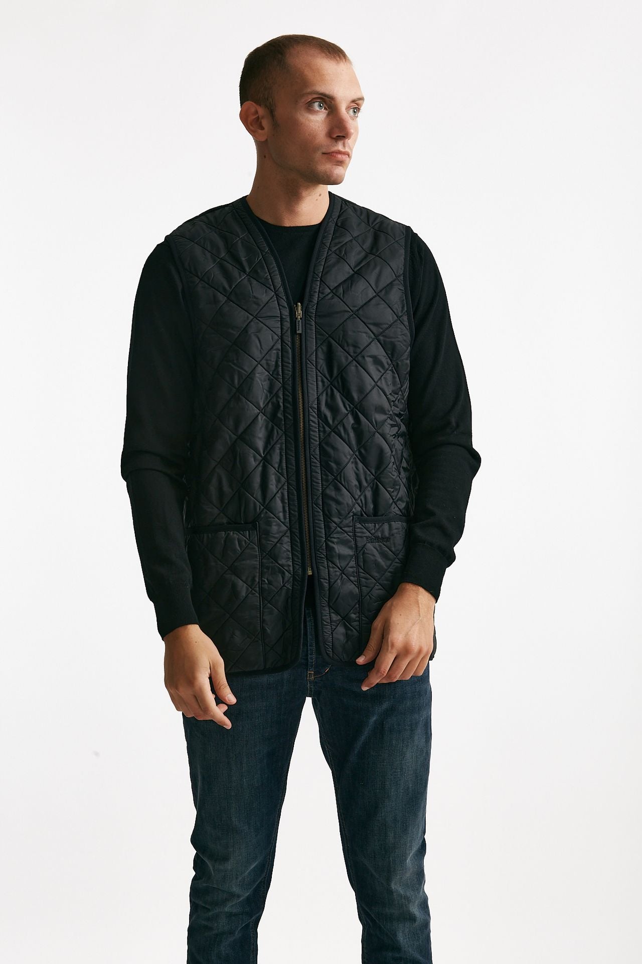 gilet polarquilt trapuntato nero men Barbour - 5