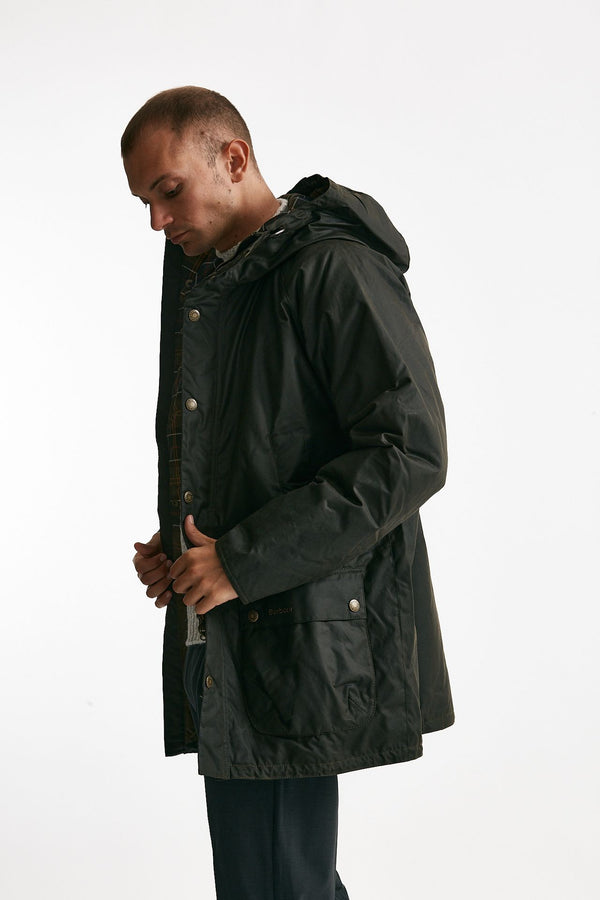 Parka BEDALE WAX PARKA in cotone cerato verde men Barbour